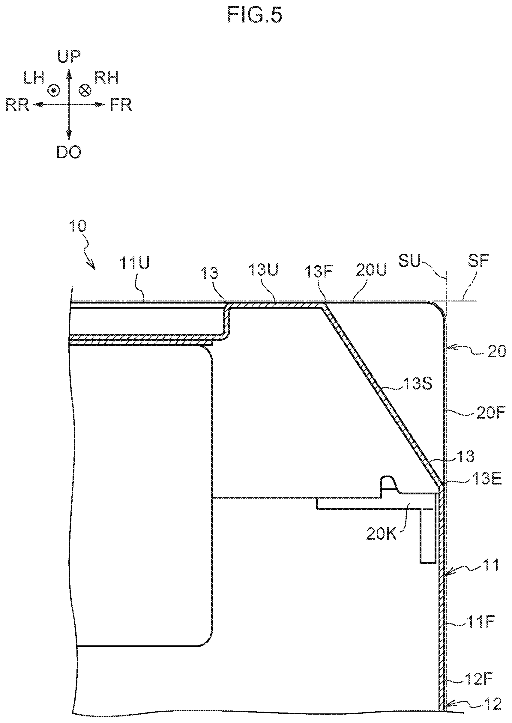 Patent US12492804 Figure 5 – Apparatus provided with lighting device and panel member provided with lighting device