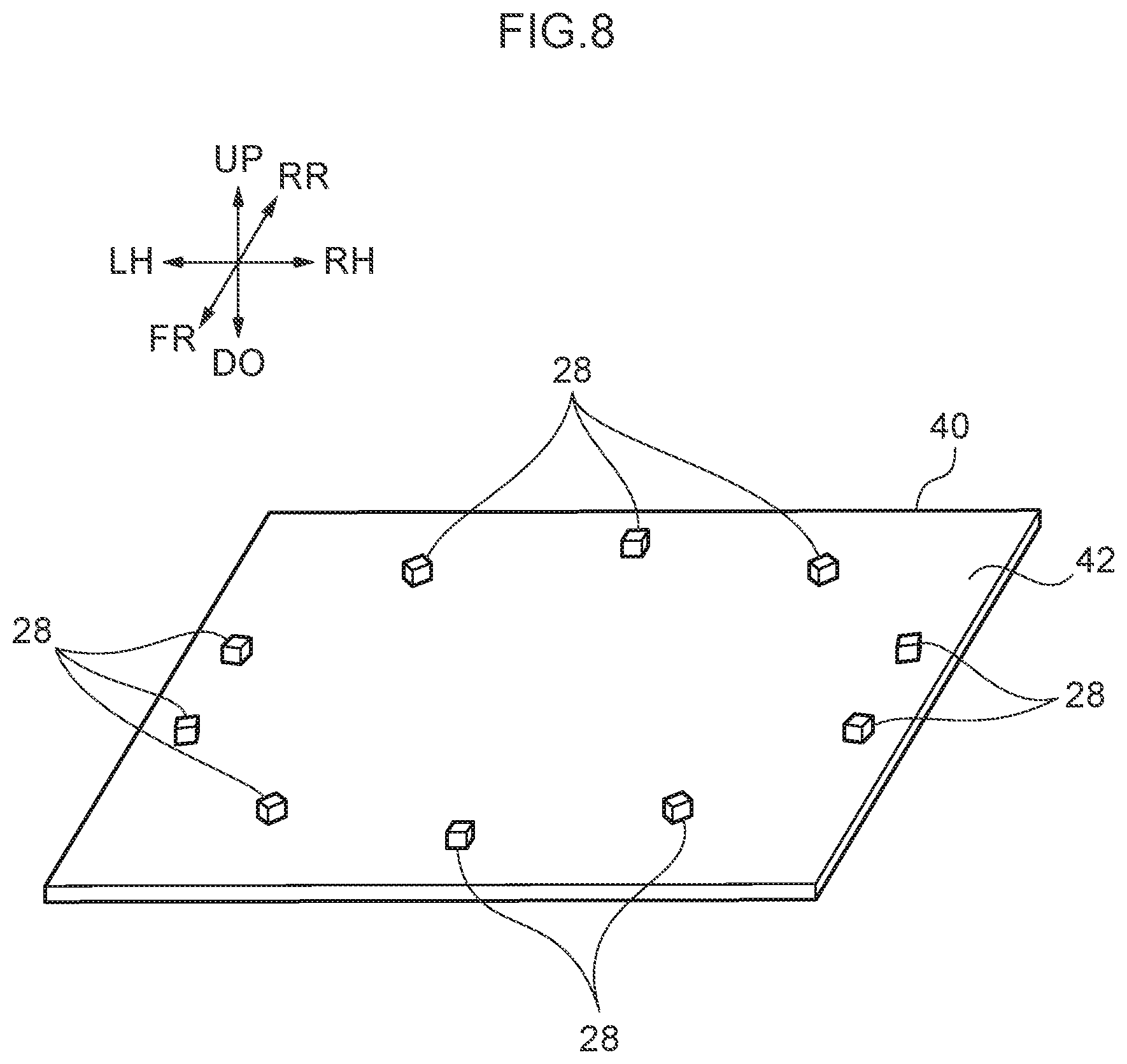 Patent US12492804 Figure 8 – Apparatus provided with lighting device and panel member provided with lighting device