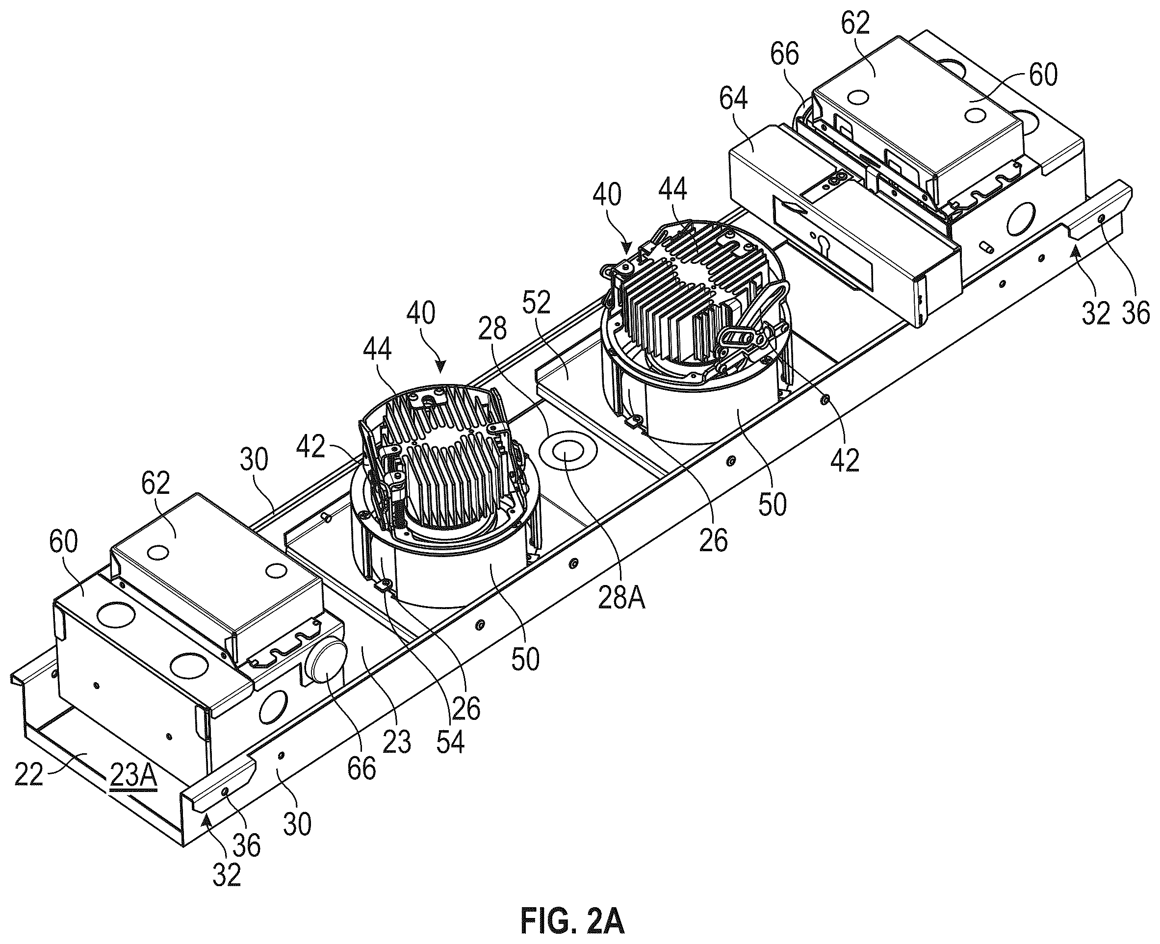 Patent US12492806 Figure 2 – Suspended ceiling system with a light fixture assembly