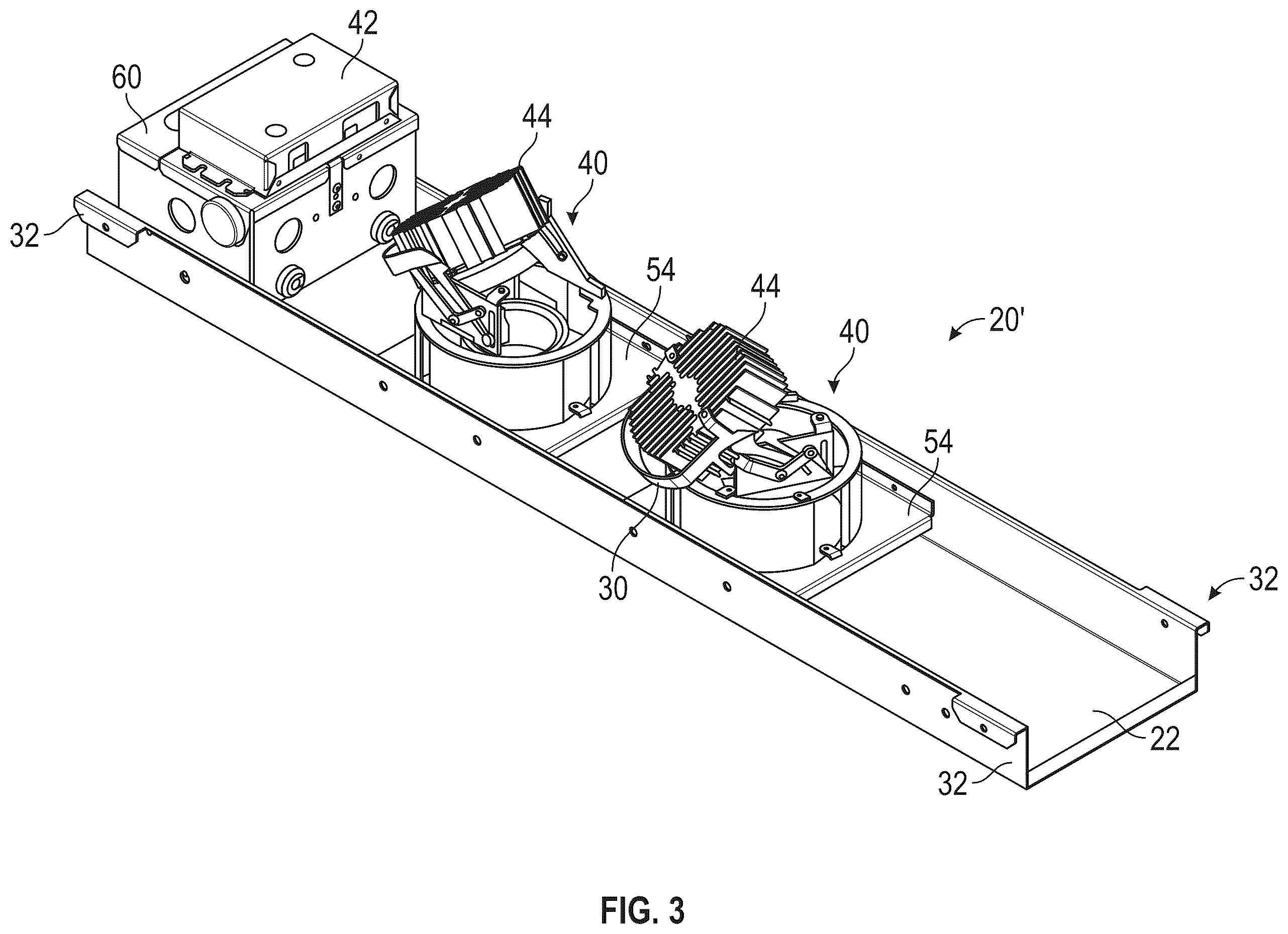 Patent US12492806 Figure 4 – Suspended ceiling system with a light fixture assembly