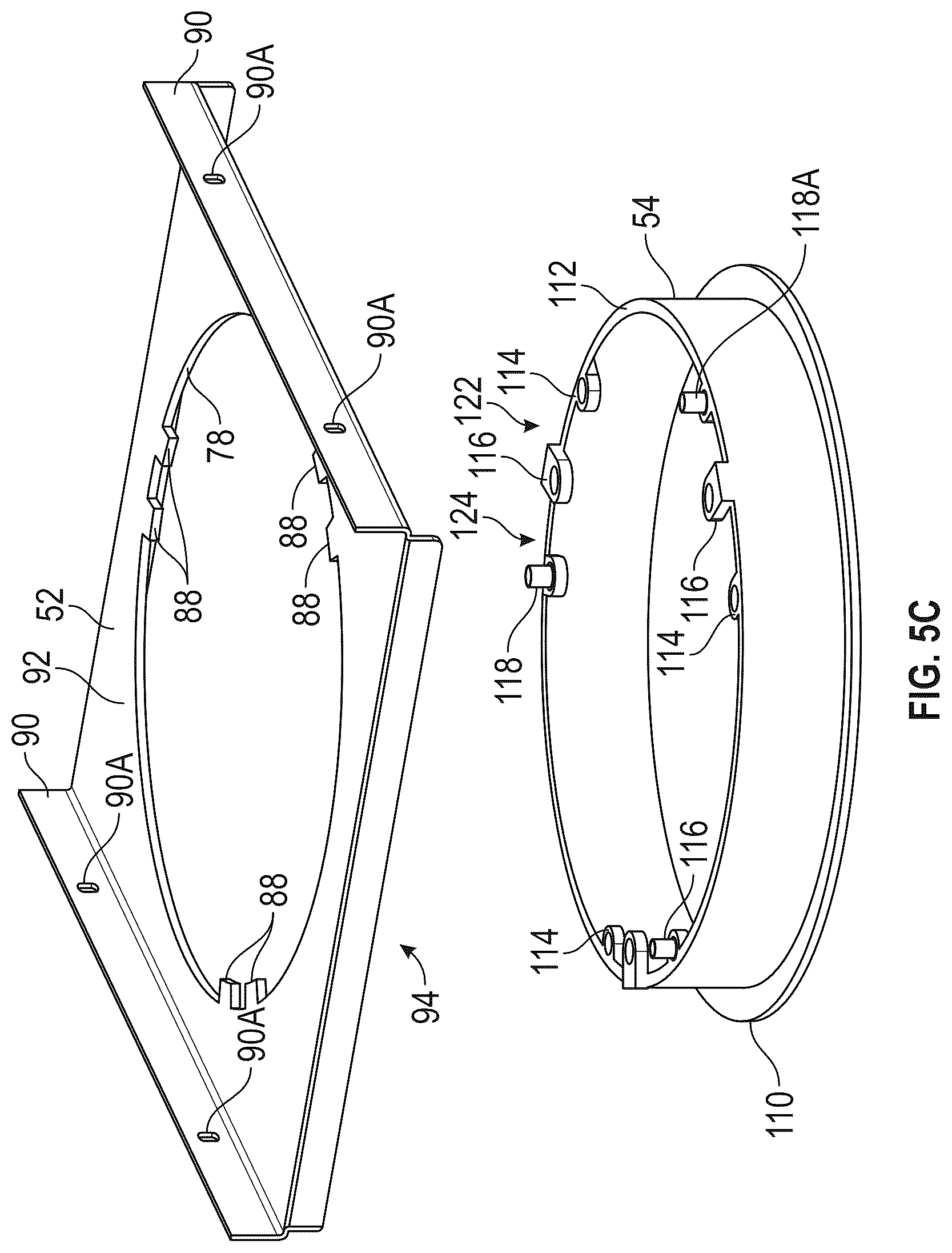 Patent US12492806 Figure 8 – Suspended ceiling system with a light fixture assembly