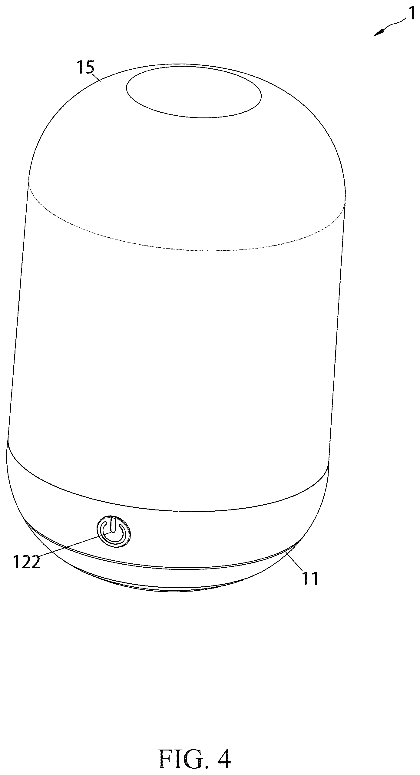 Patent US12492807 Figure 4 – Magnetic suction charging lamp bulb, a charging base for the lamp bulb, and a conversion lamp cap for the lamp bulb