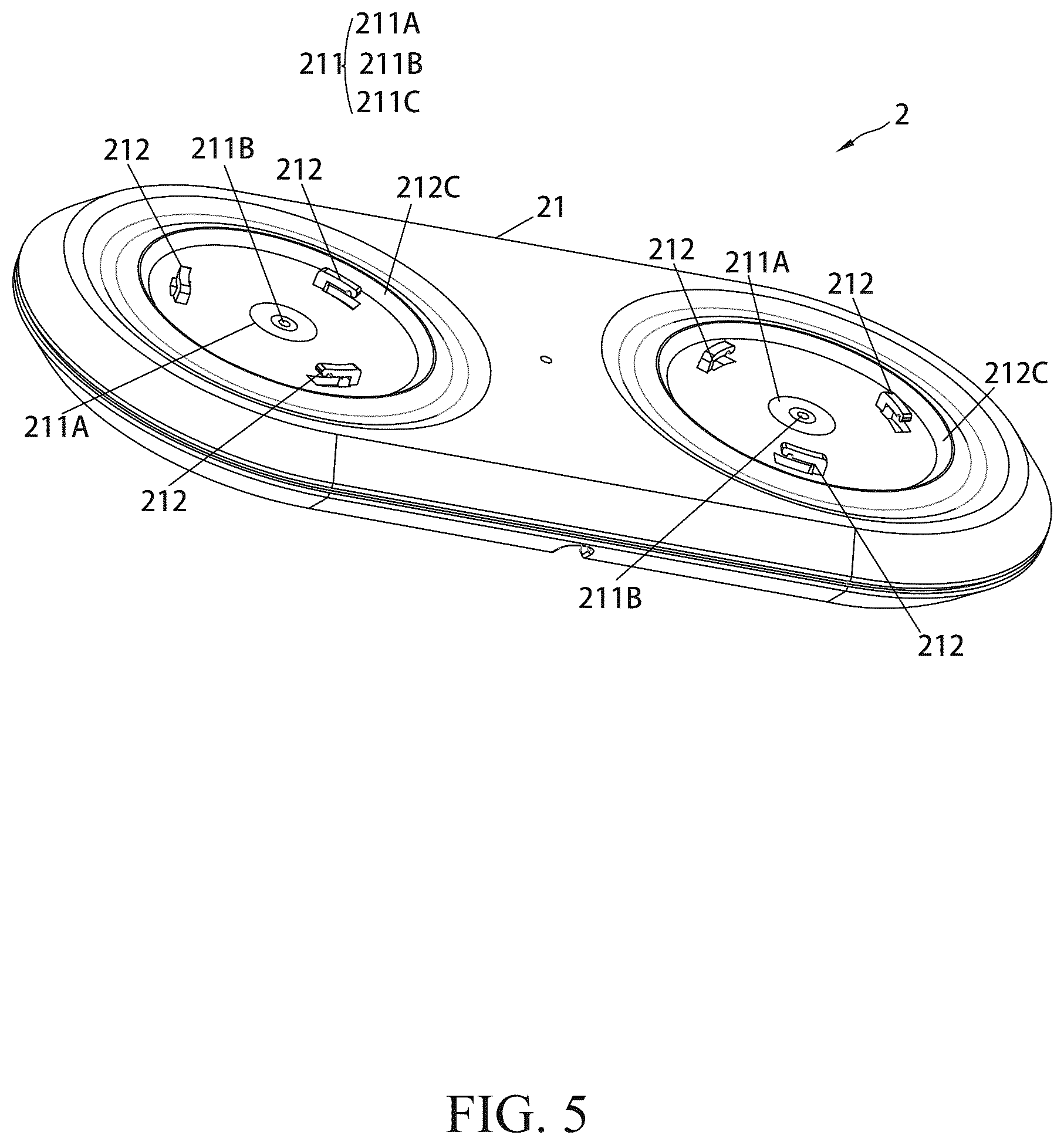 Patent US12492807 Figure 5 – Magnetic suction charging lamp bulb, a charging base for the lamp bulb, and a conversion lamp cap for the lamp bulb