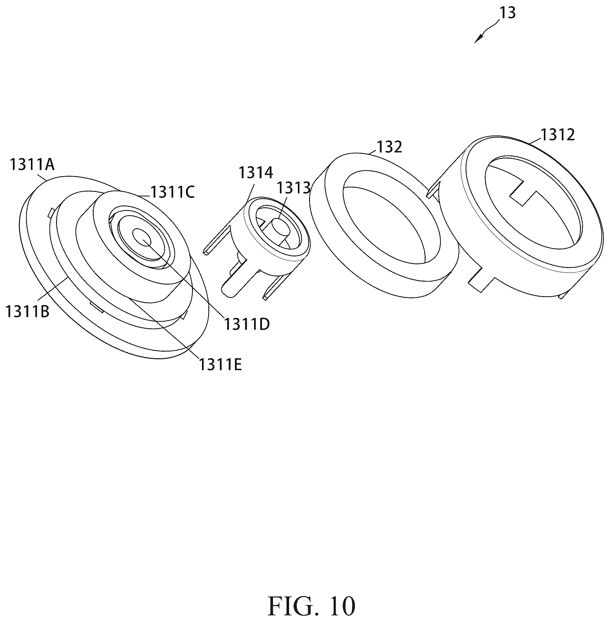 Patent US12492807 Figure 10 – Magnetic suction charging lamp bulb, a charging base for the lamp bulb, and a conversion lamp cap for the lamp bulb