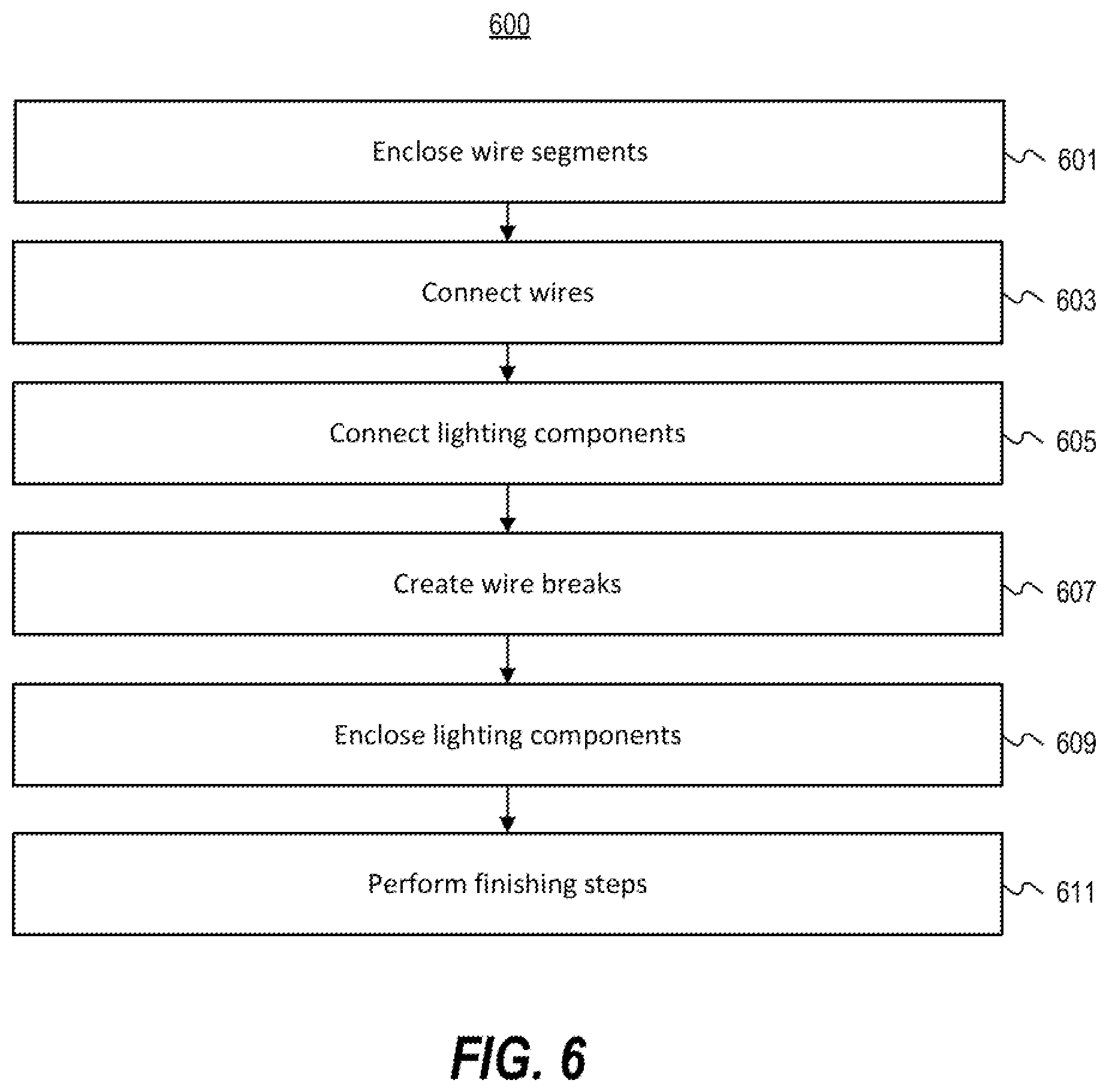 Patent US12492809 Figure 6 – LED light string with transparent and opaque coatings