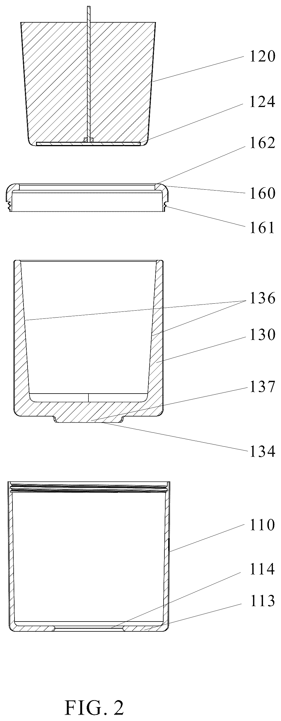 Patent US12492812 Figure 2 – Reusable wax candle holder and methods