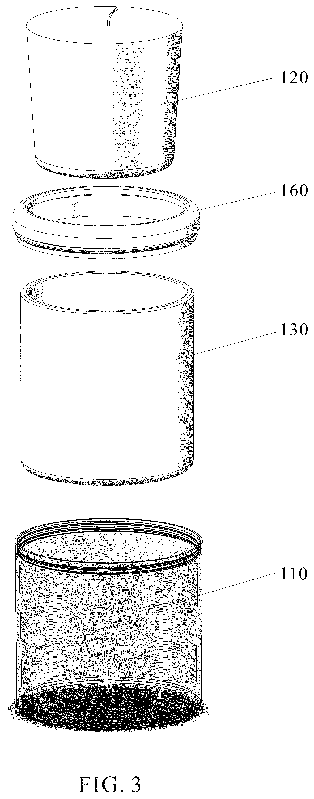 Patent US12492812 Figure 3 – Reusable wax candle holder and methods