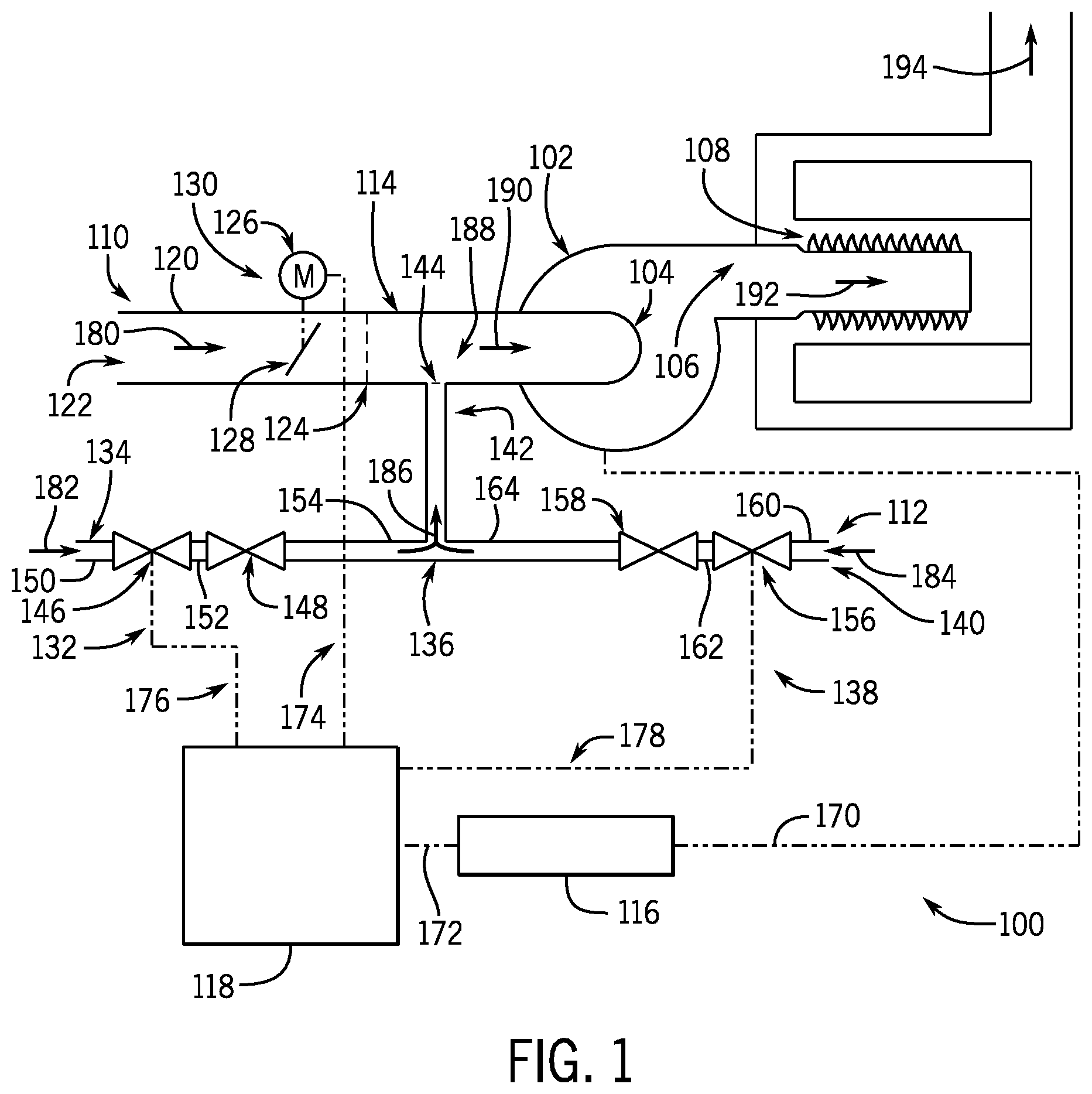 Patent US12492816 Figure 1 – High turndown combustion system and method