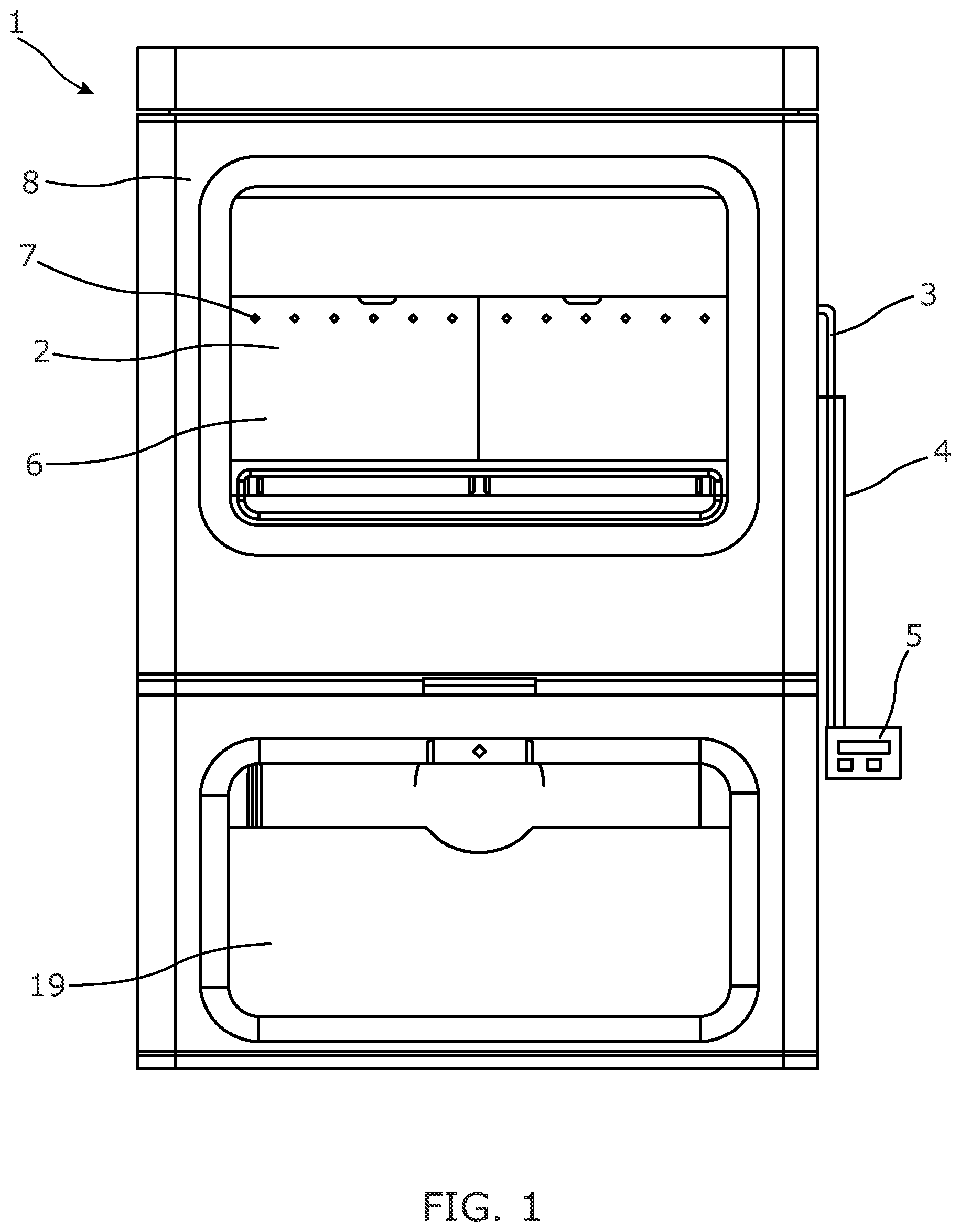 Patent US12492817 Figure 1 – Stove, control system, and method for controlling the same