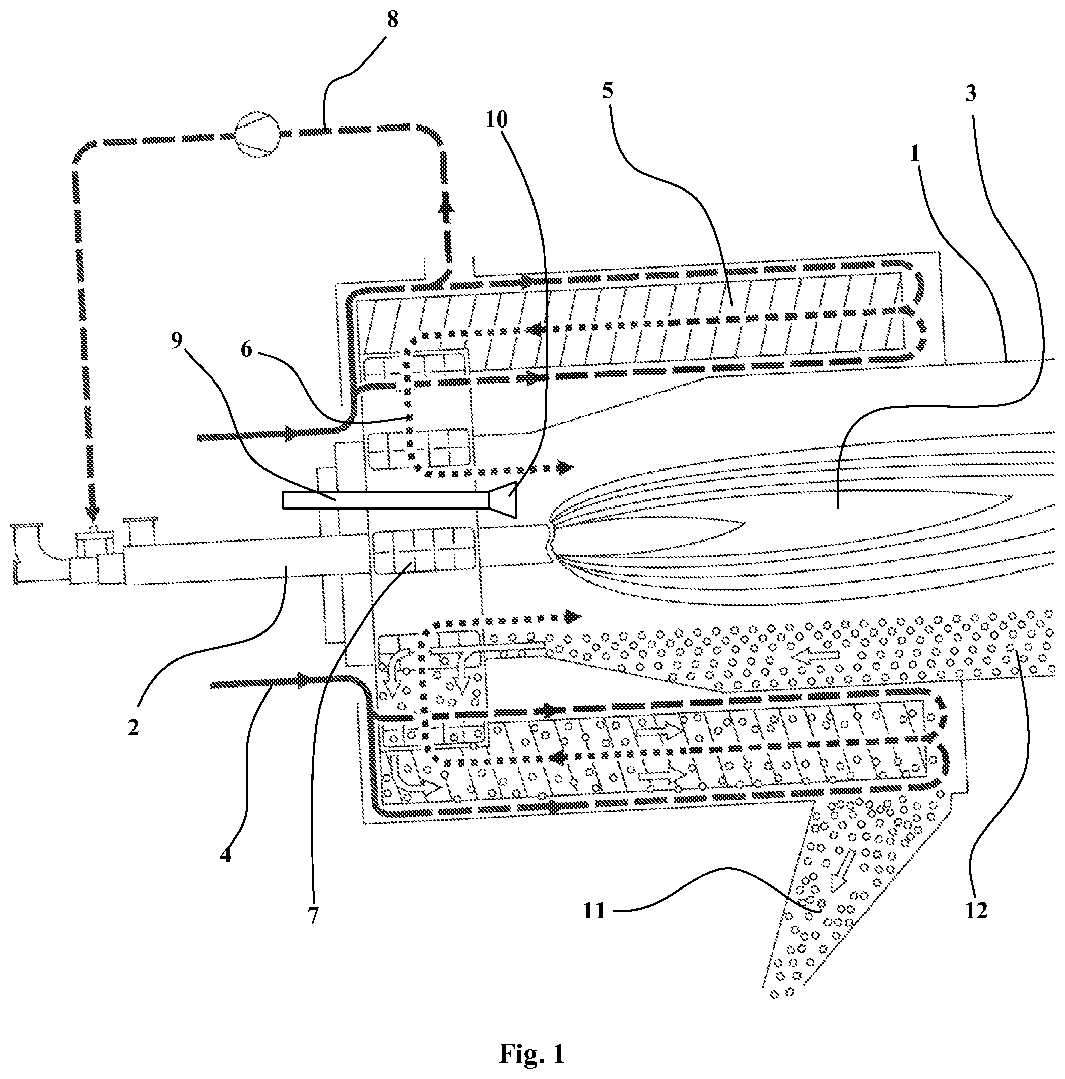 Patent US12492818 Figure 1 – Method for reducing combustion temperature and thermal radiation within a lime kiln