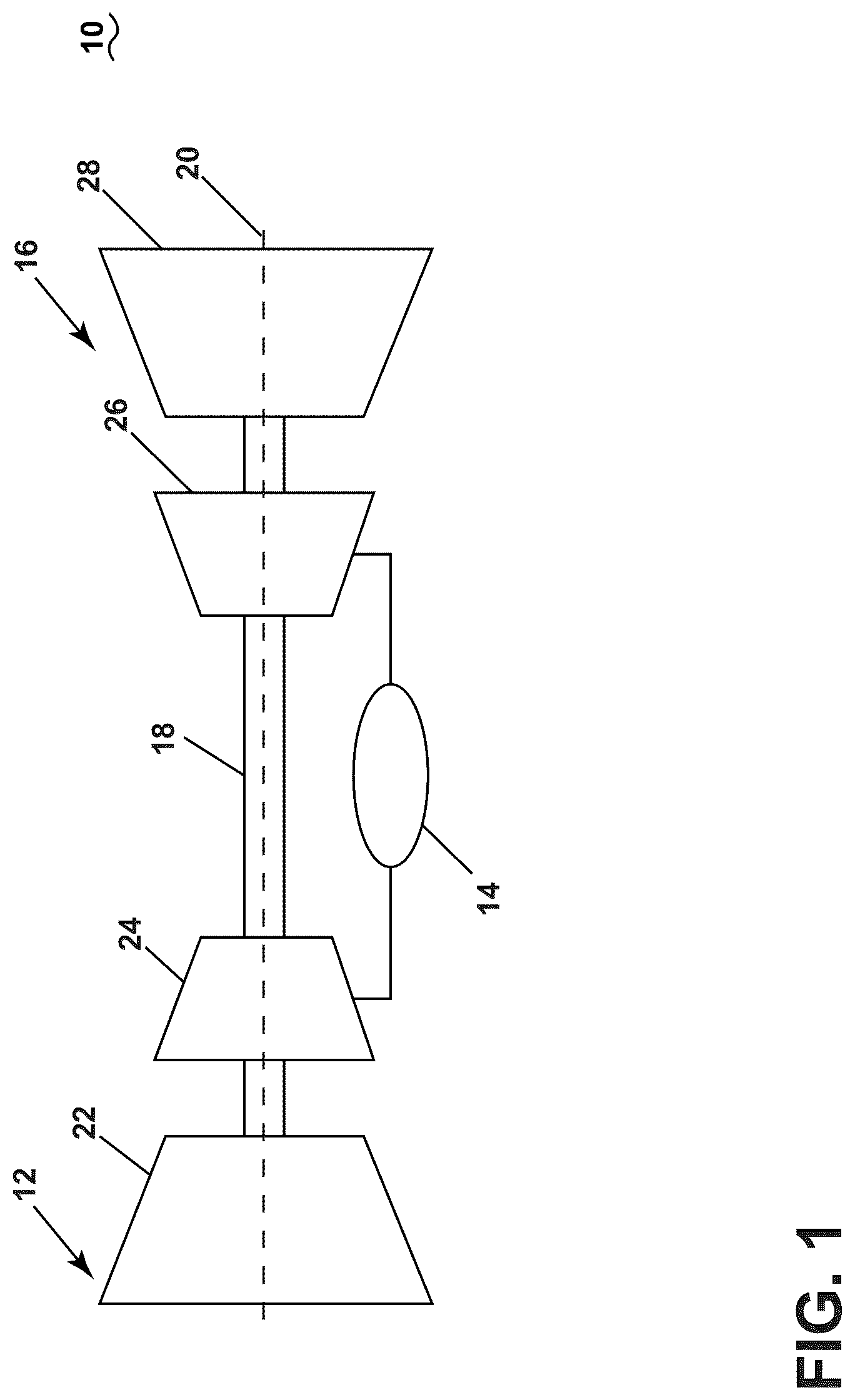 Patent US12492819 Figure 1 – Gas turbine engine fuel nozzle having a secondary fuel passage through a swirler