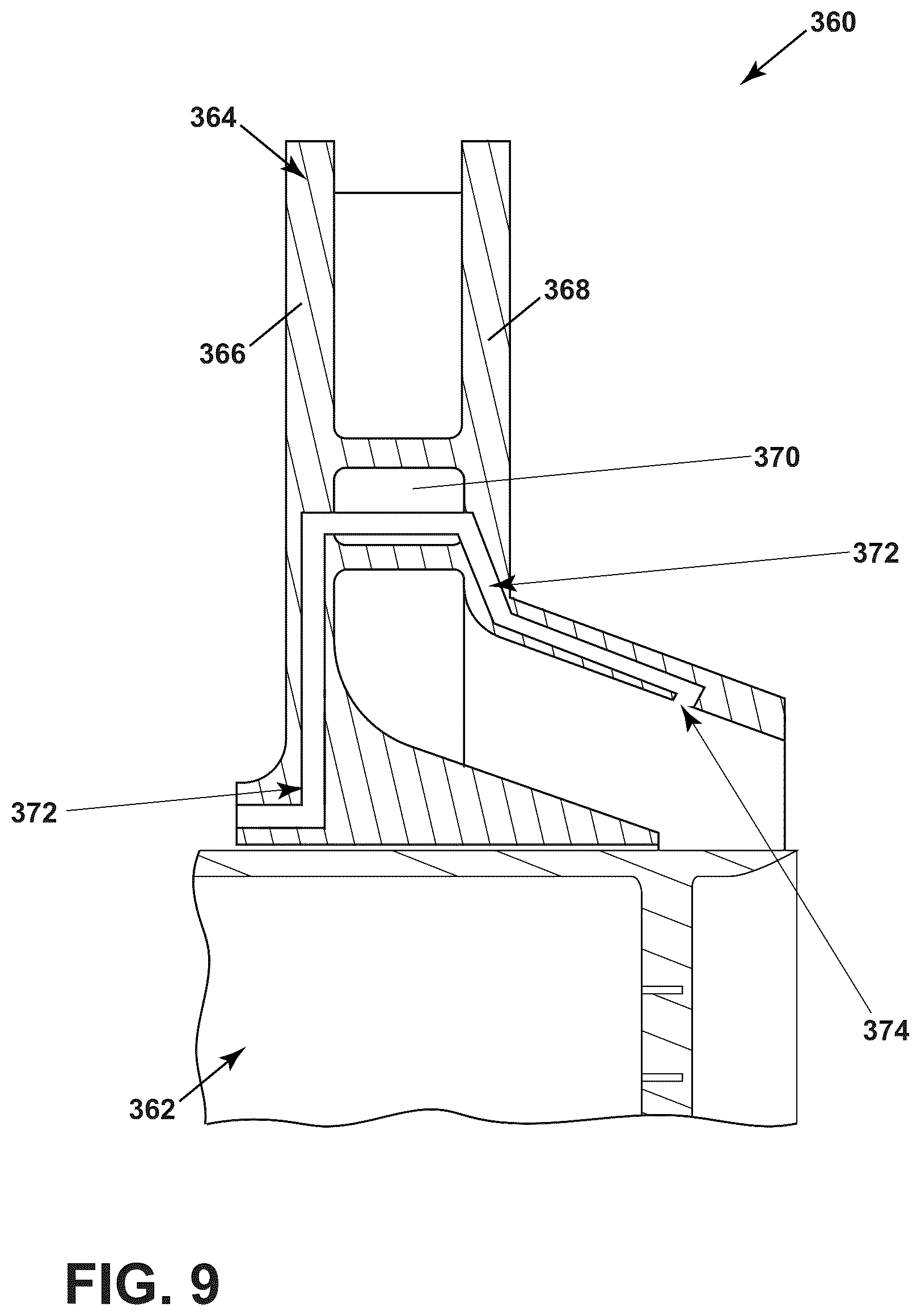 Patent US12492819 Figure 9 – Gas turbine engine fuel nozzle having a secondary fuel passage through a swirler