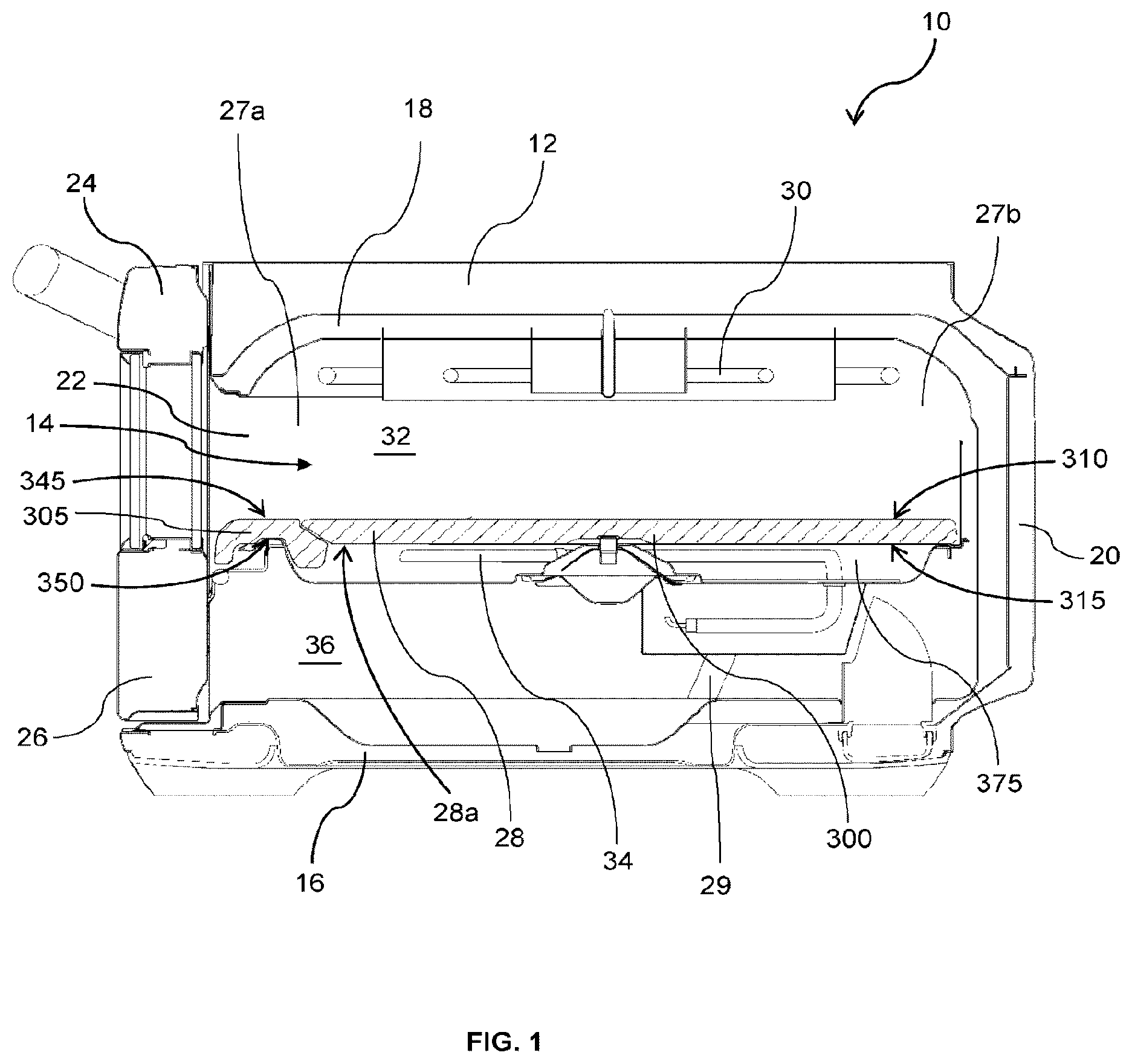 Patent US12492823 Figure 1 – Cooking appliance