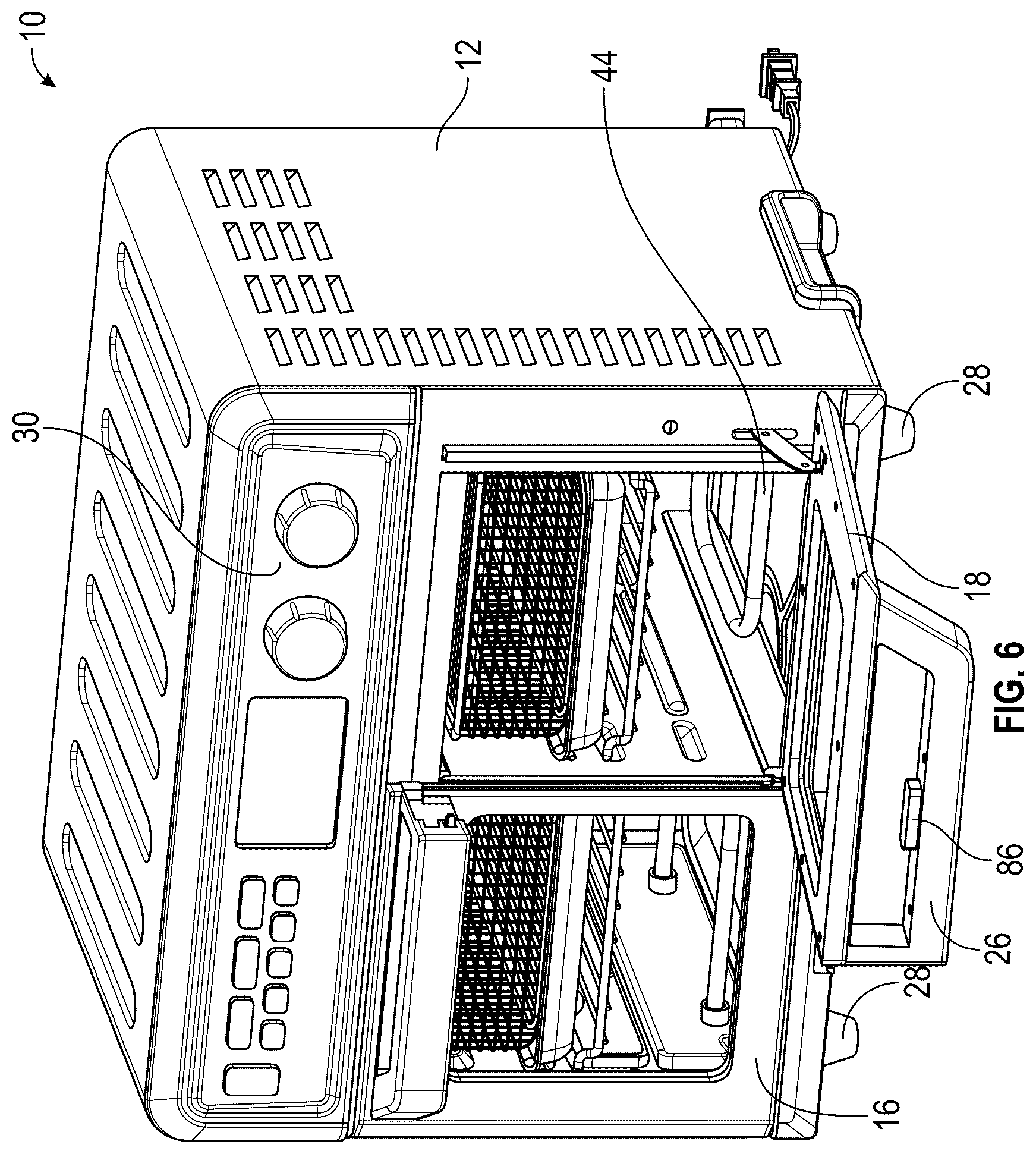 Patent US12492824 Figure 6 – Dual door oven
