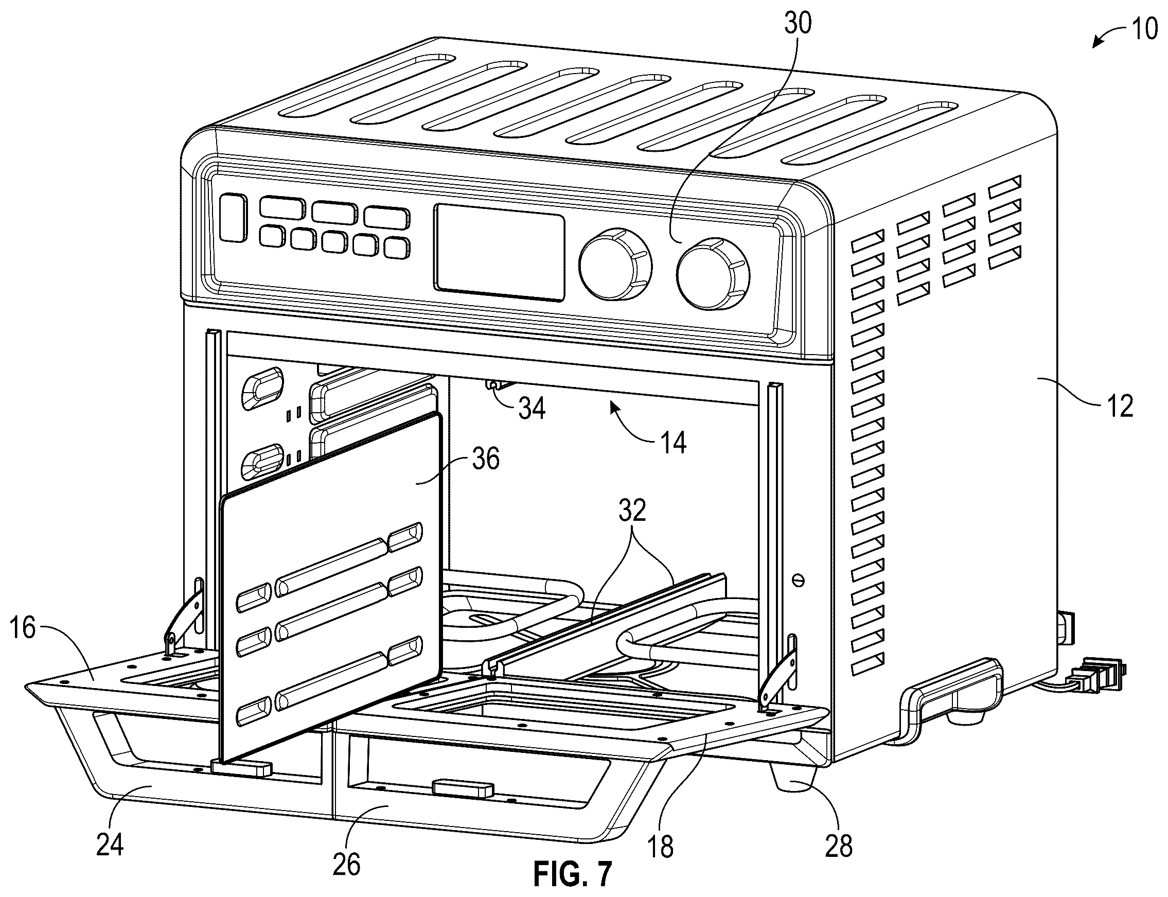 Patent US12492824 Figure 7 – Dual door oven