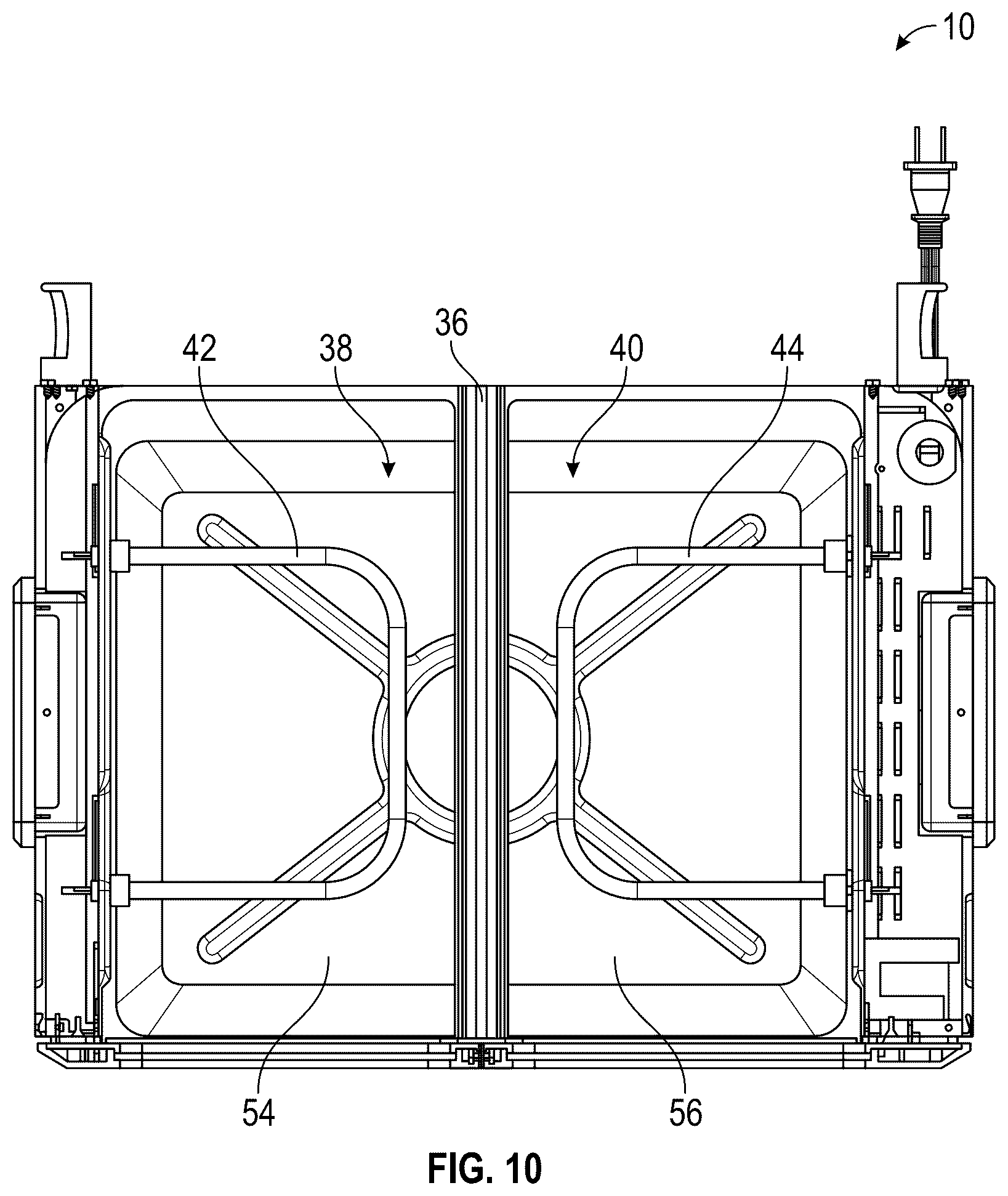 Patent US12492824 Figure 10 – Dual door oven