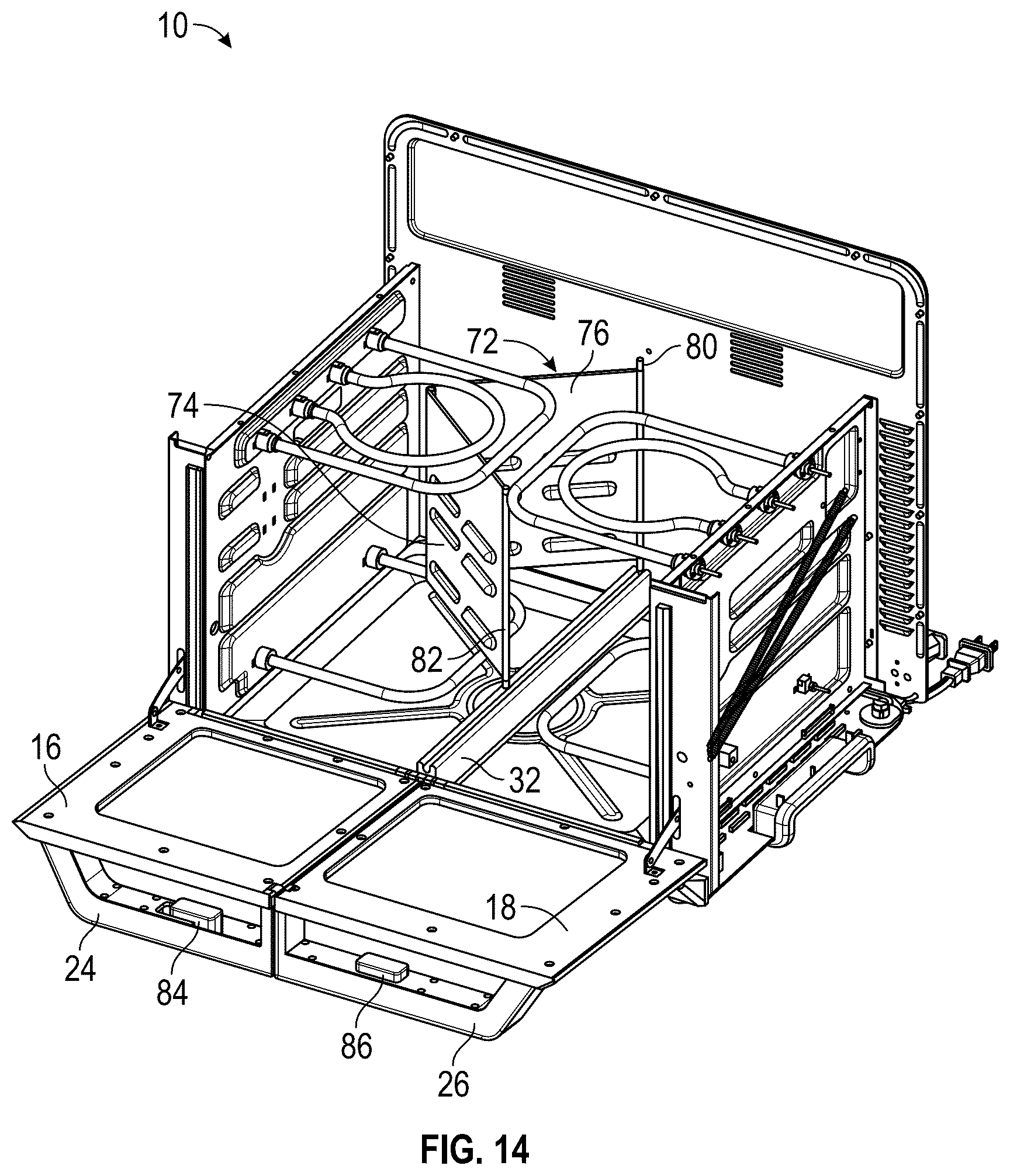 Patent US12492824 Figure 13 – Dual door oven