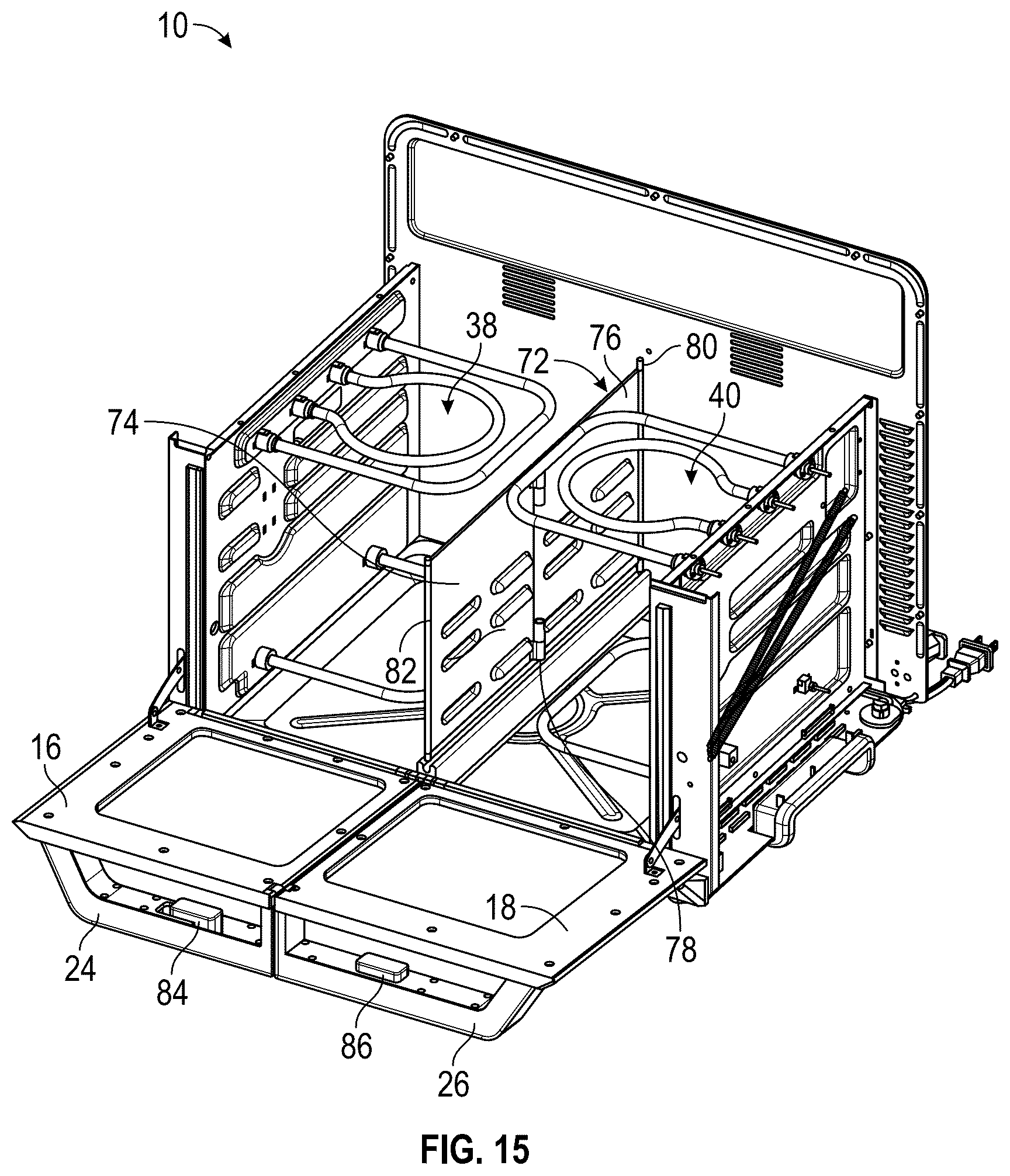 Patent US12492824 Figure 14 – Dual door oven
