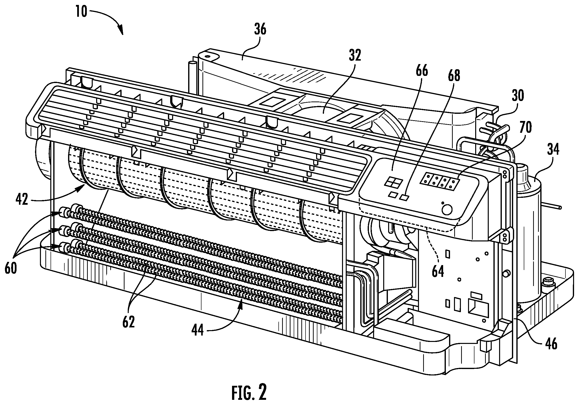 Patent US12492827 Figure 2 – Energy recovery in a make-up air module of an air conditioner appliance