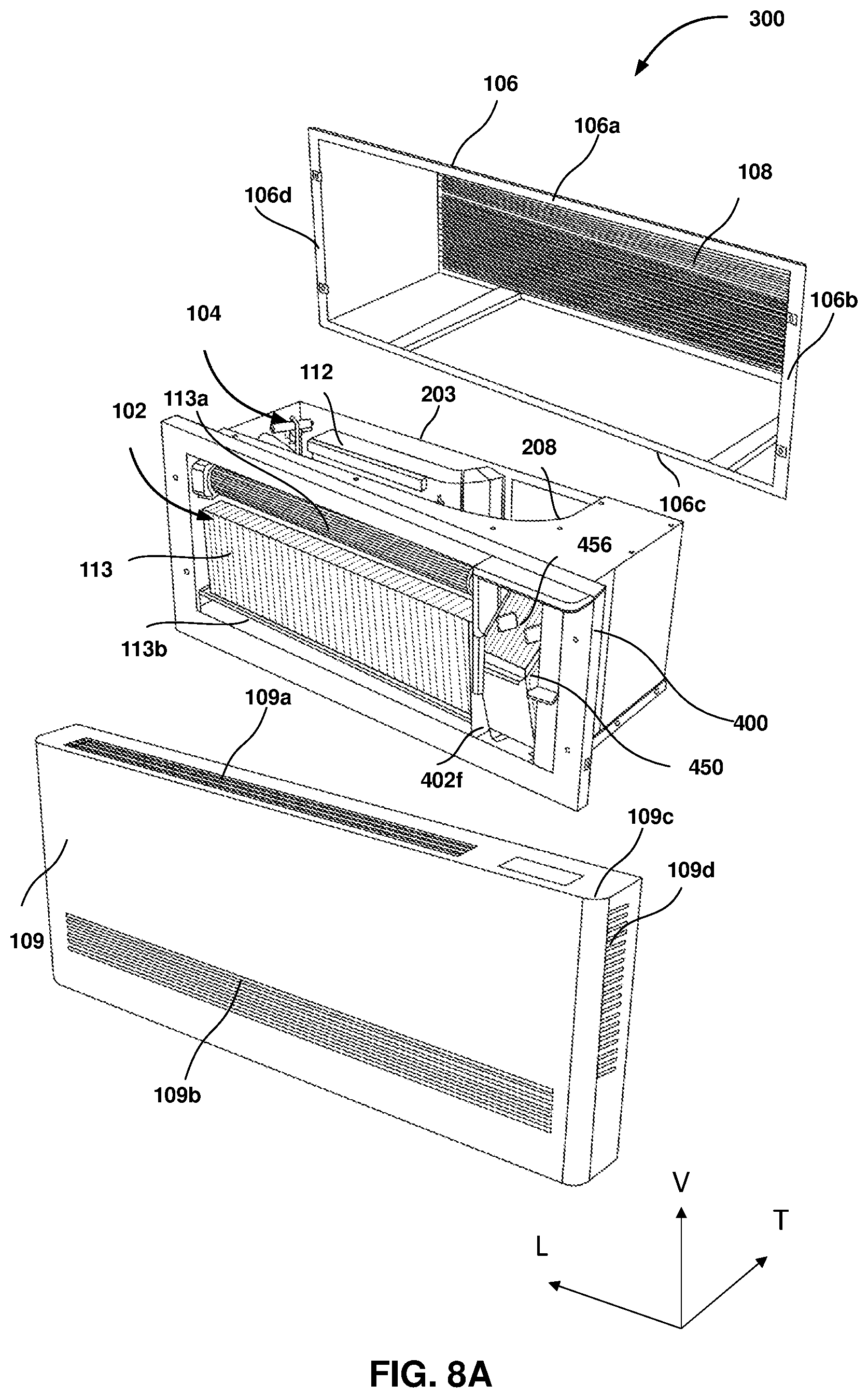 Patent US12492828 Figure 12 – Compact, leakless, and power-efficient packaged terminal air conditioner (PTAC) with an evaporating element for the meltwater