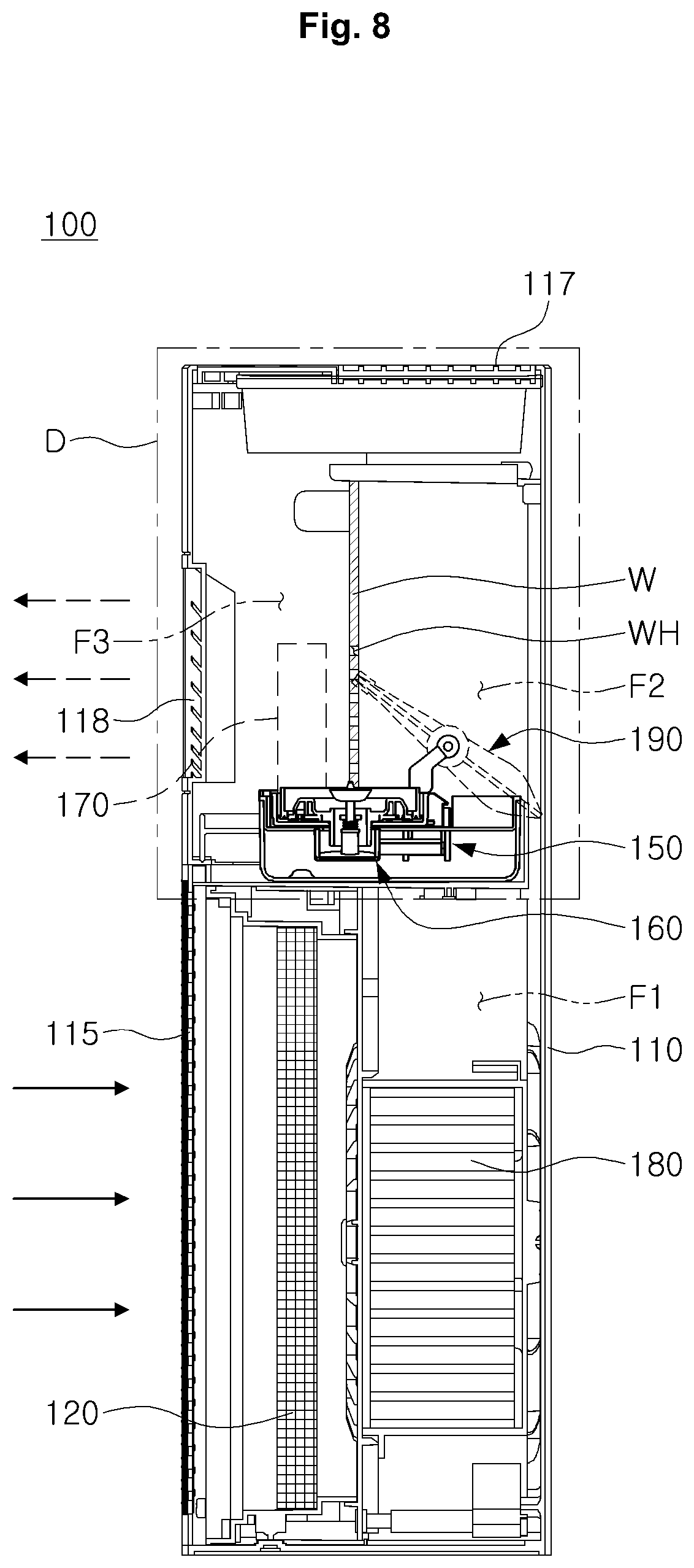 Patent US12492830 Figure 8 – Humidifier