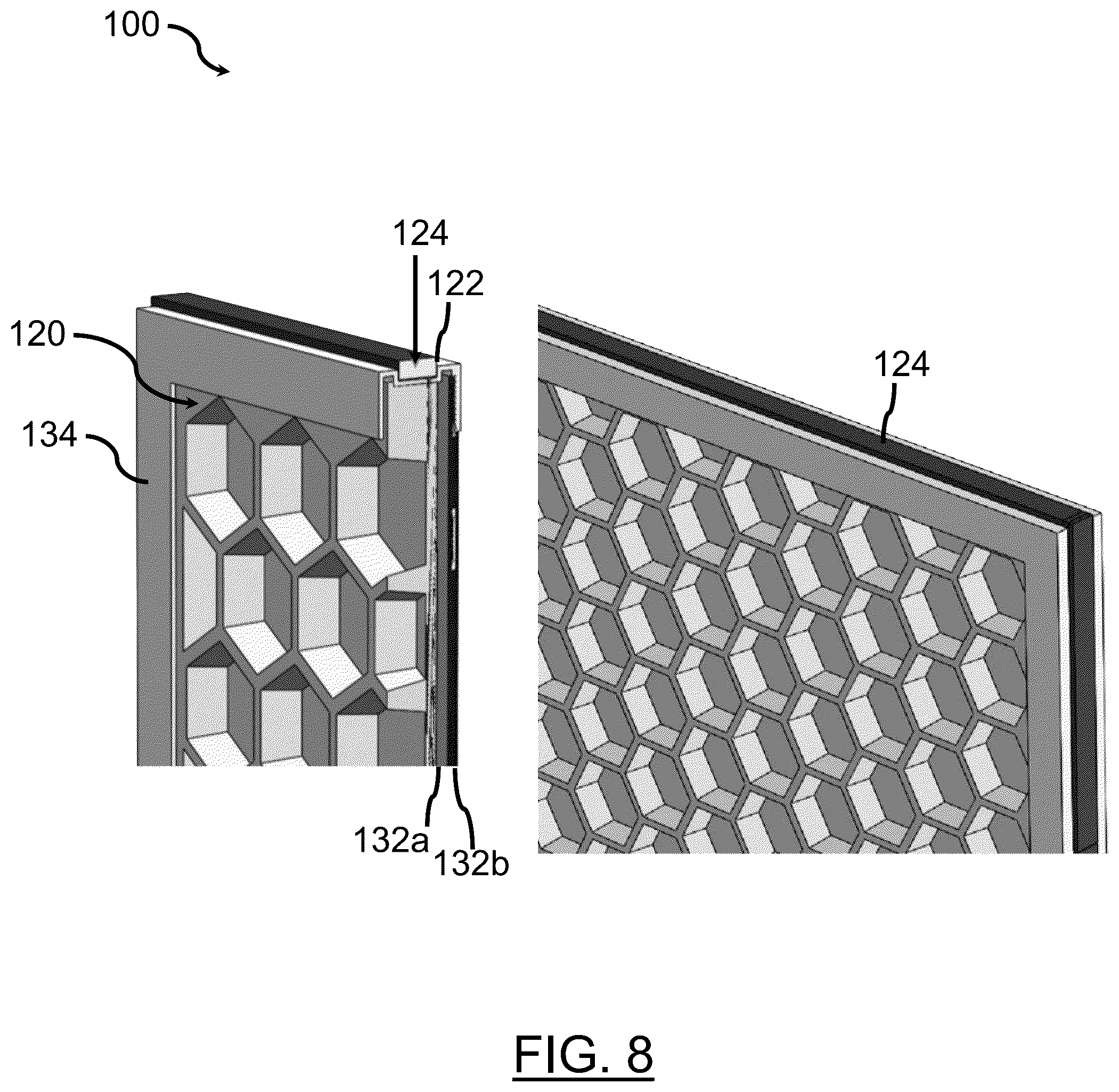 Patent US12492831 Figure 8 – Pocketed air filters and method for determining performance of an air filter in heating, ventilation, and air conditioning (HVAC) systems