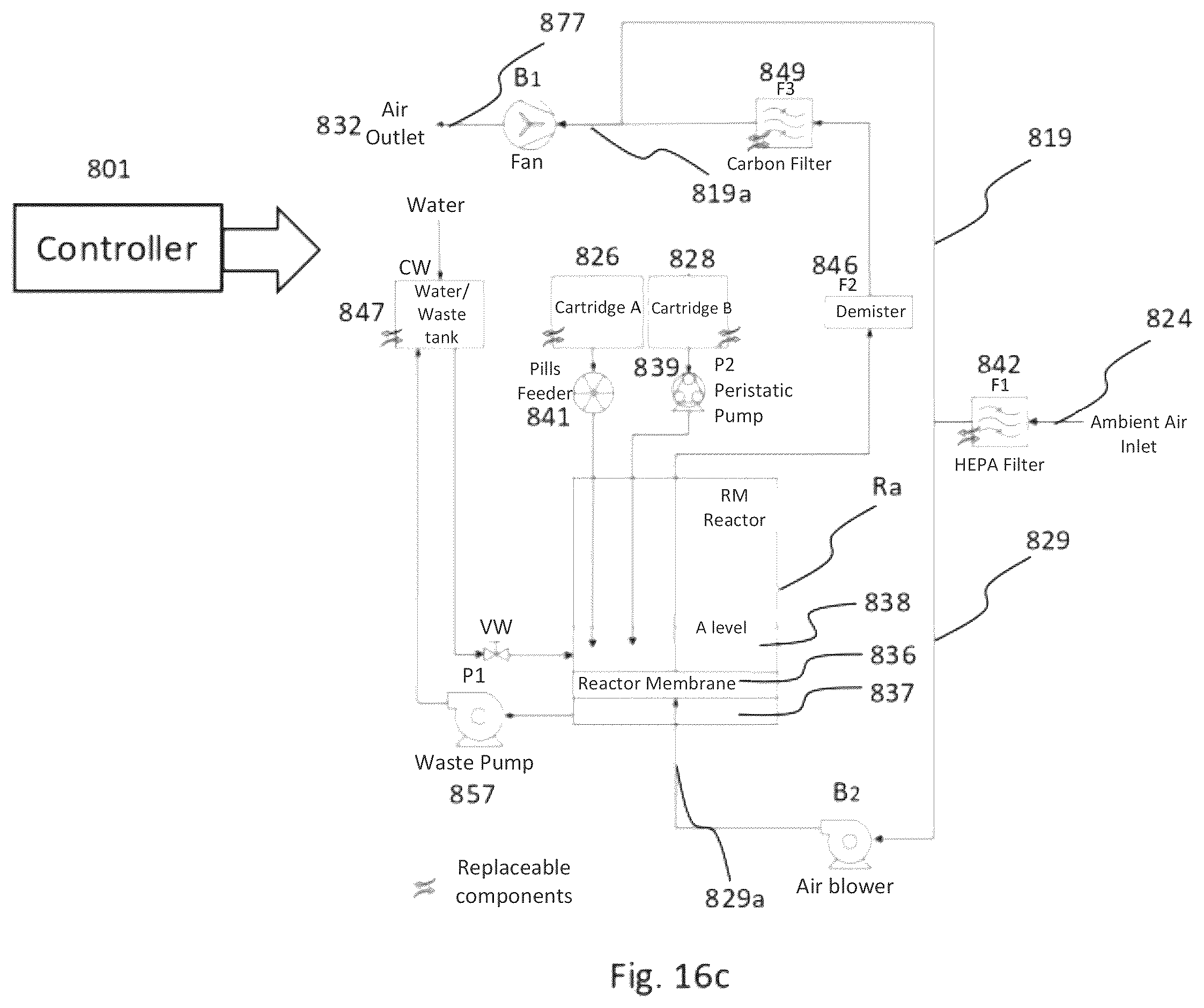 Patent US12492832 Figure 20 – Method and apparatus for purifying air from biological agents and volatile organic compounds