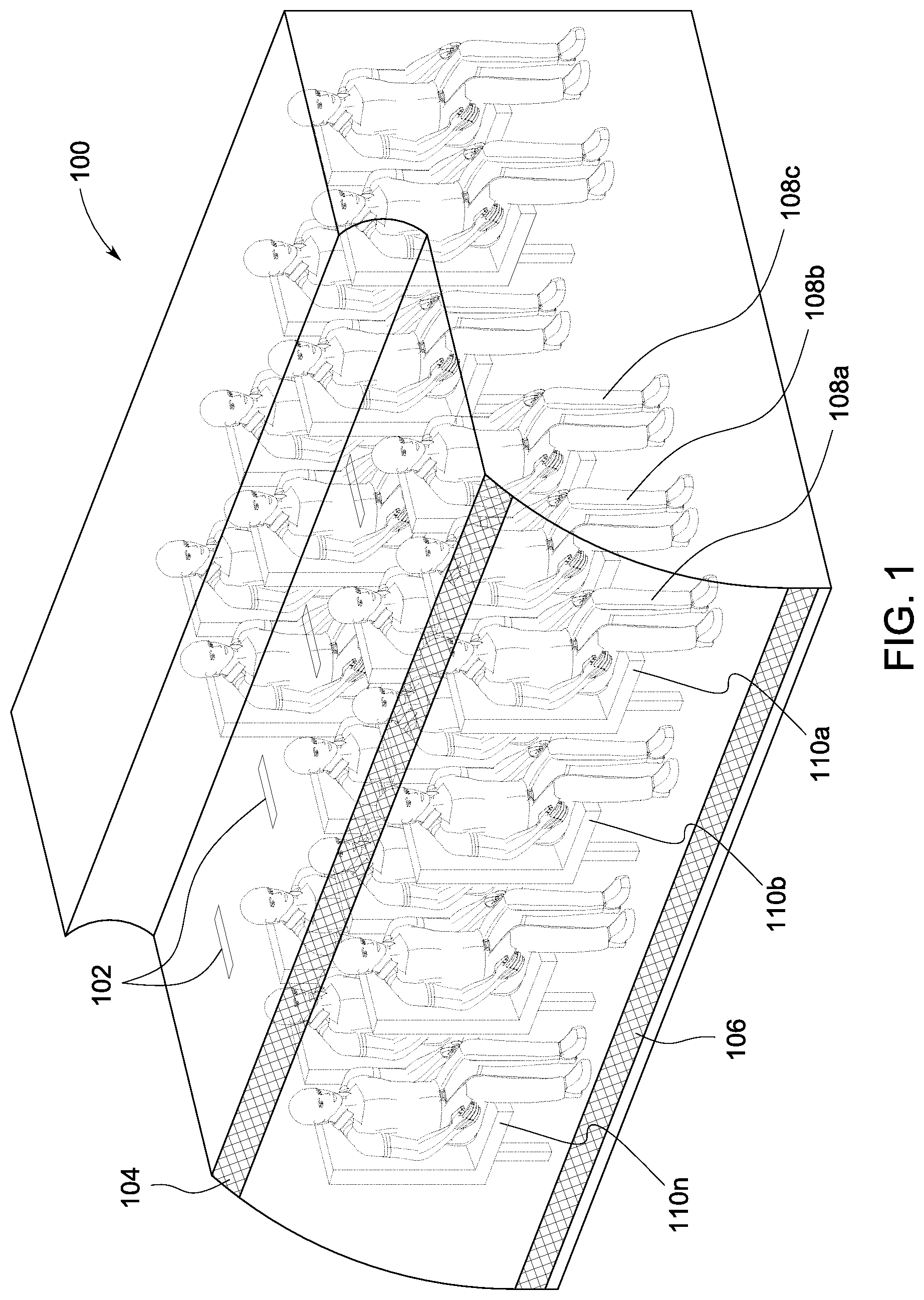 Patent US12492834 Figure 1 – Device and system for creating air capsules around passengers in vehicles and method thereof