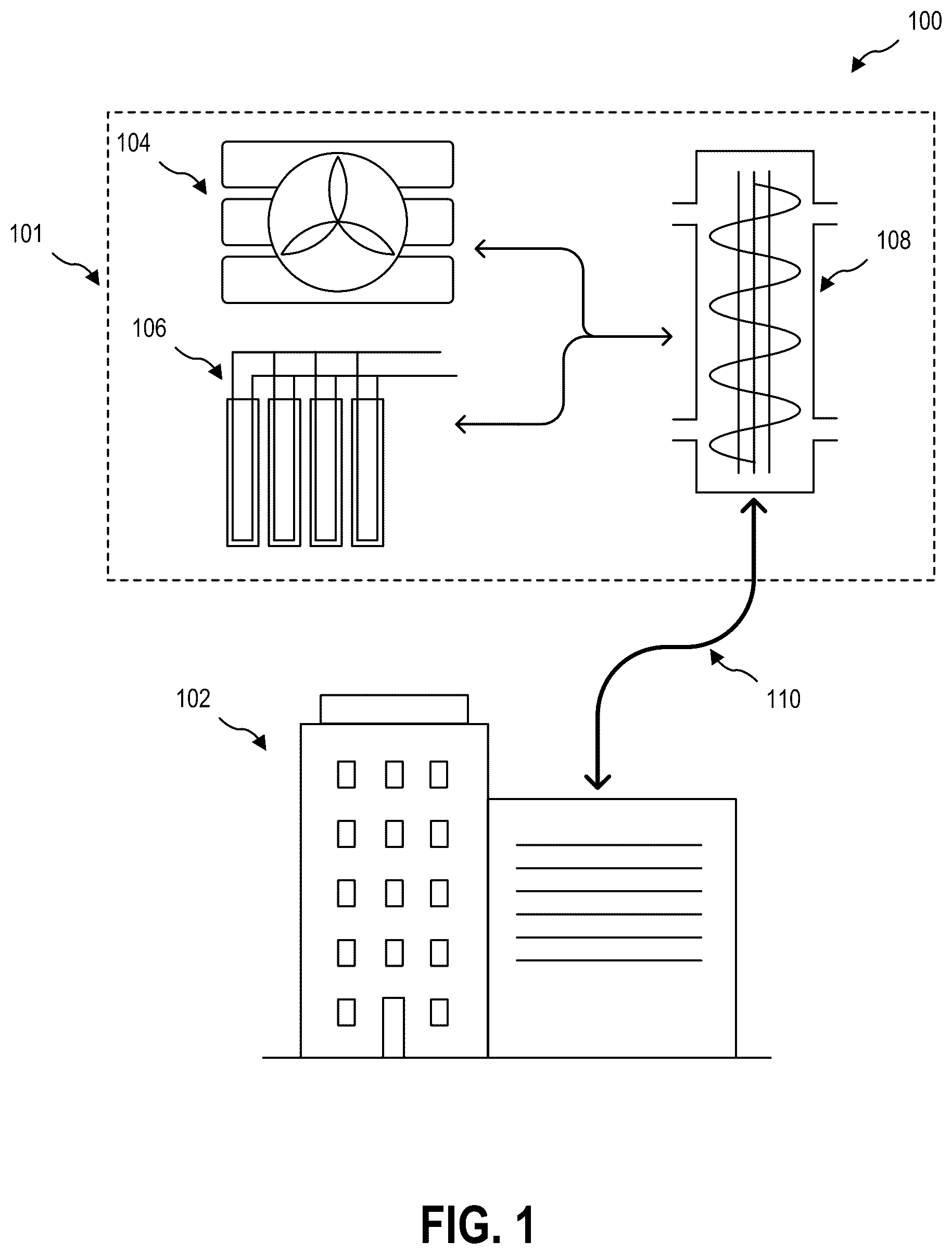 Patent US12492841 Figure 1 – Dual source heat pump system