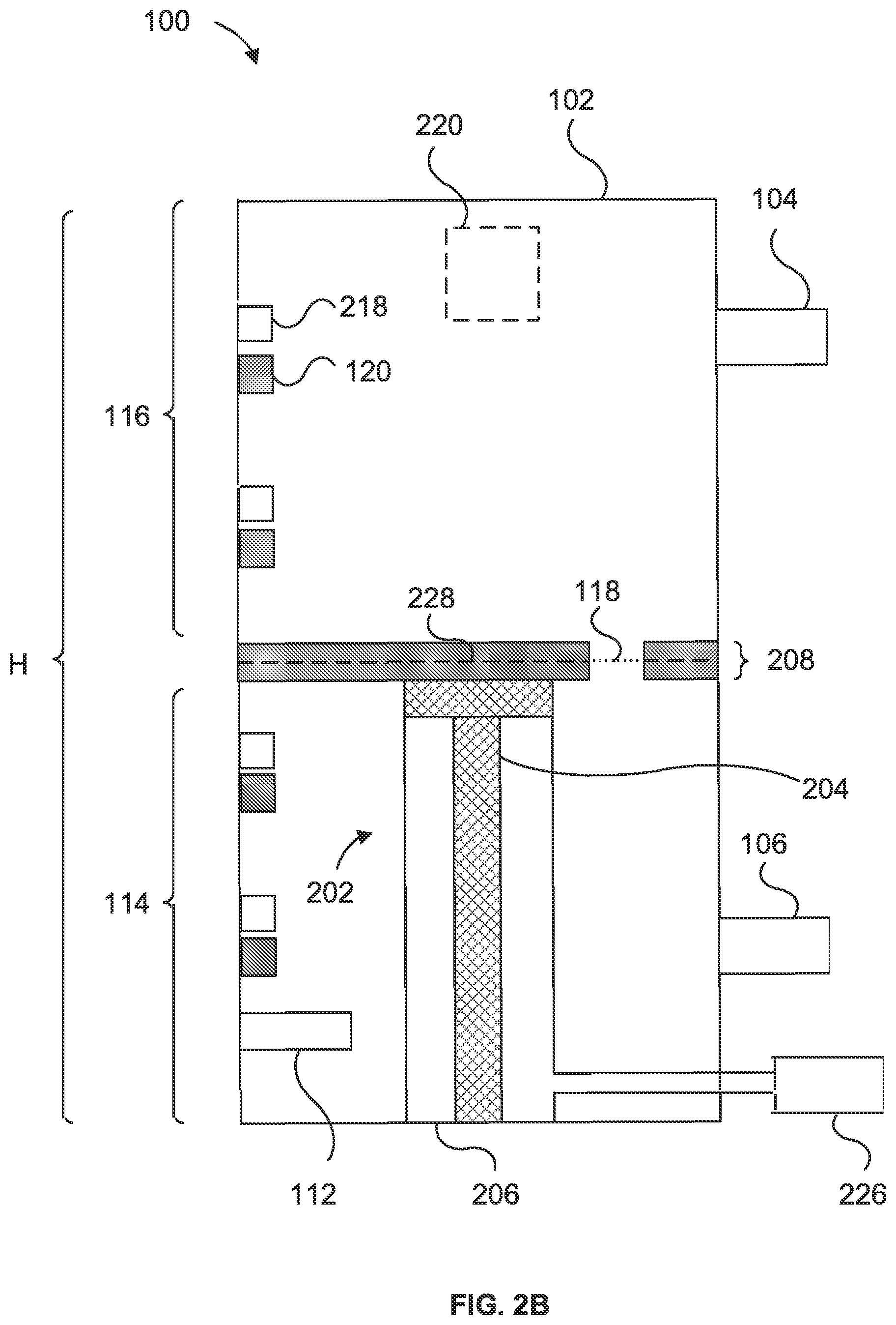 Patent US12492842 Figure 8 – Water tank with thermally insulating partition