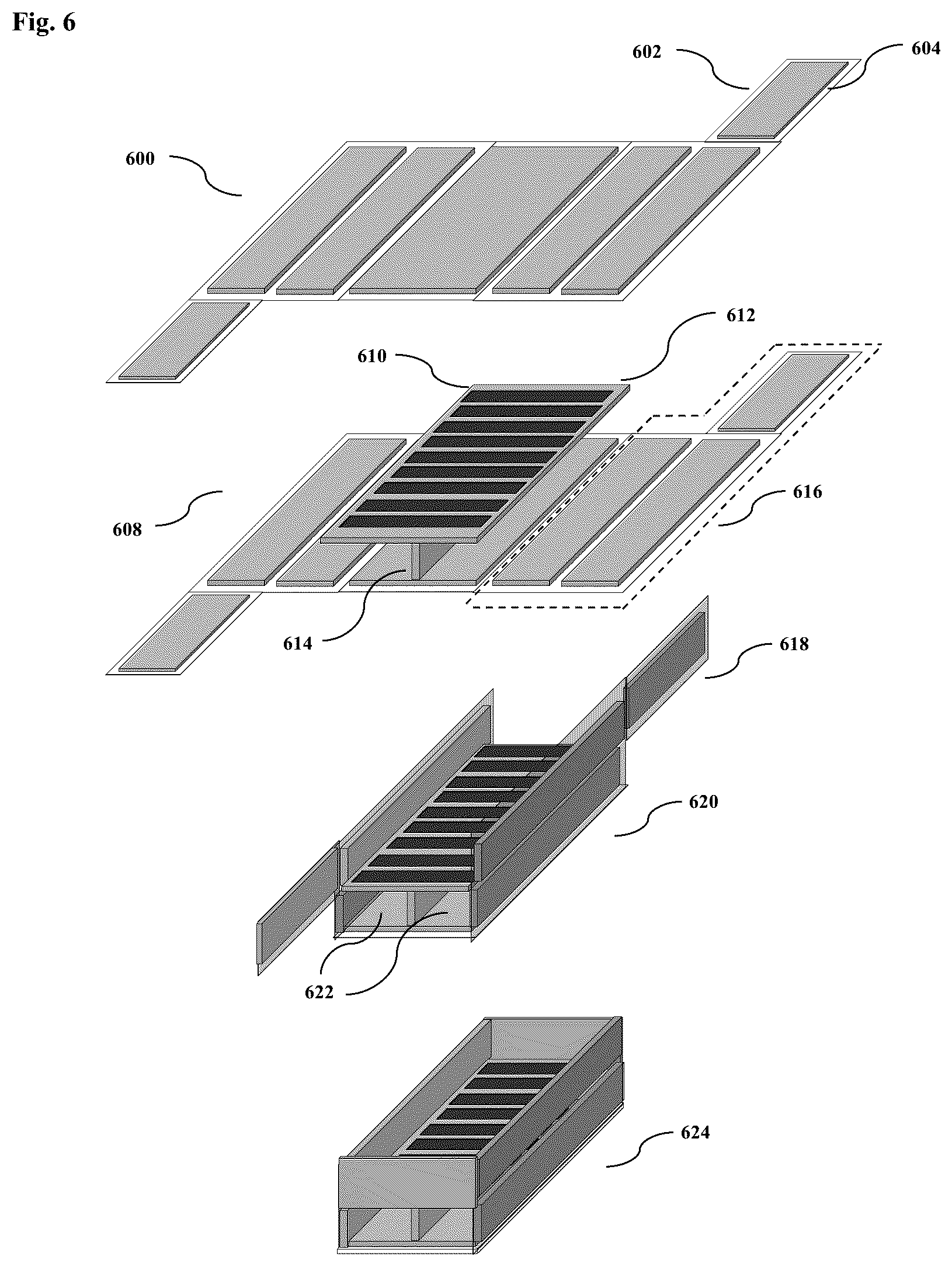 Patent US12492845 Figure 6 – Monolithic macro-fluidic heat transfer components