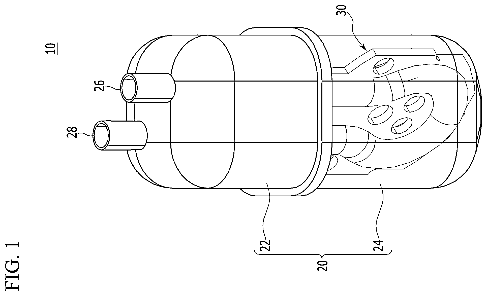 Patent US12492851 Figure 1 – Accumulator and a heat pump system with the same