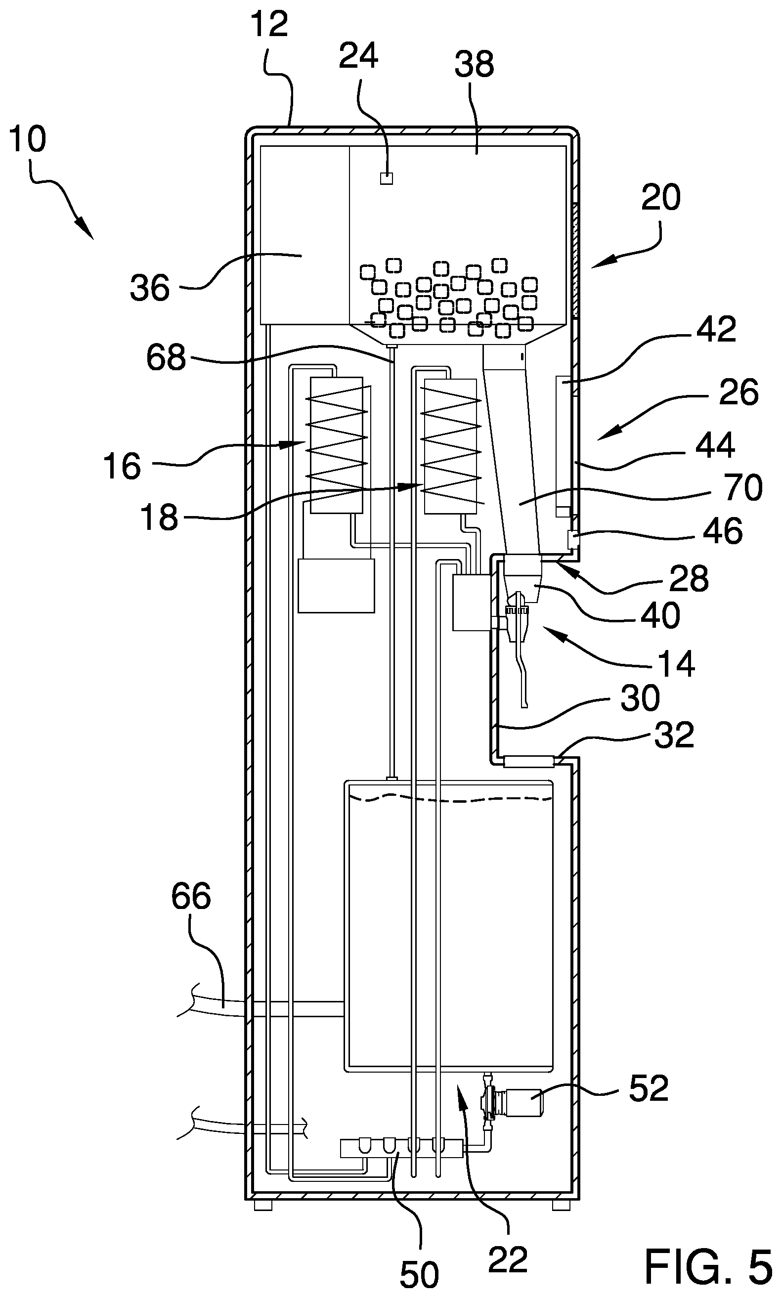 Patent US12492853 Figure 5 – Multi-function water cooler