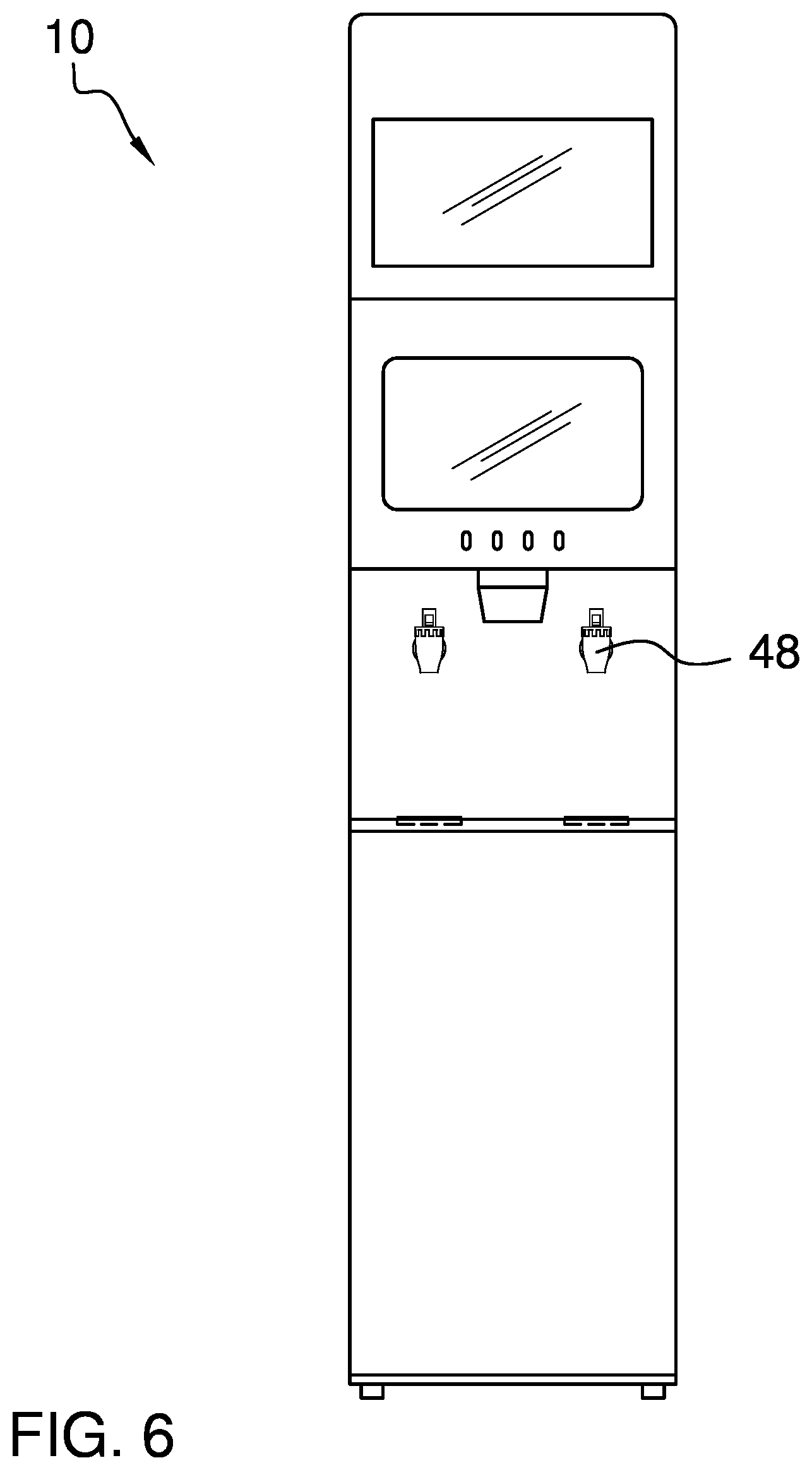 Patent US12492853 Figure 6 – Multi-function water cooler