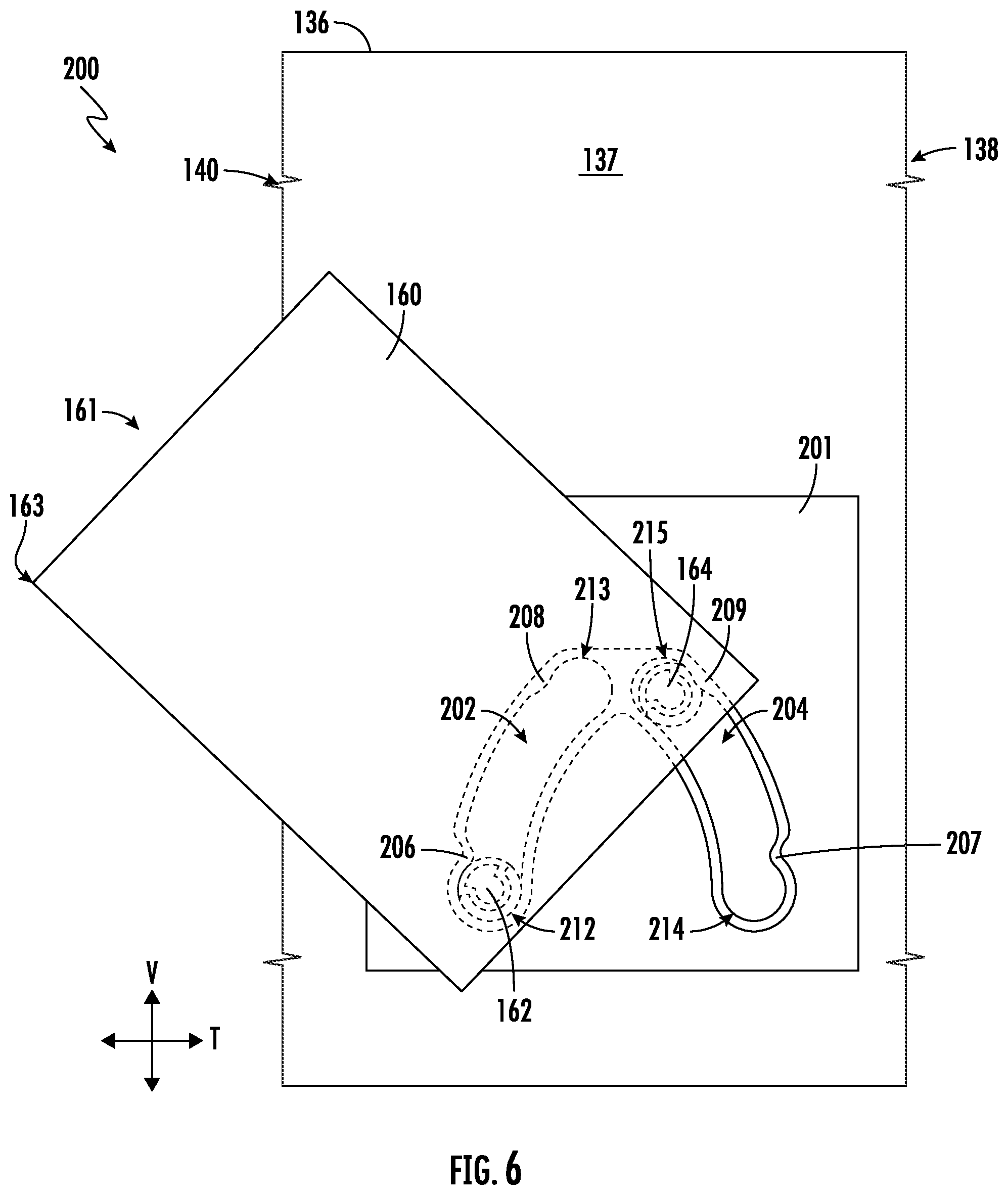 Patent US12492857 Figure 6 – Tilting bin in a door-in-door refrigerator appliance