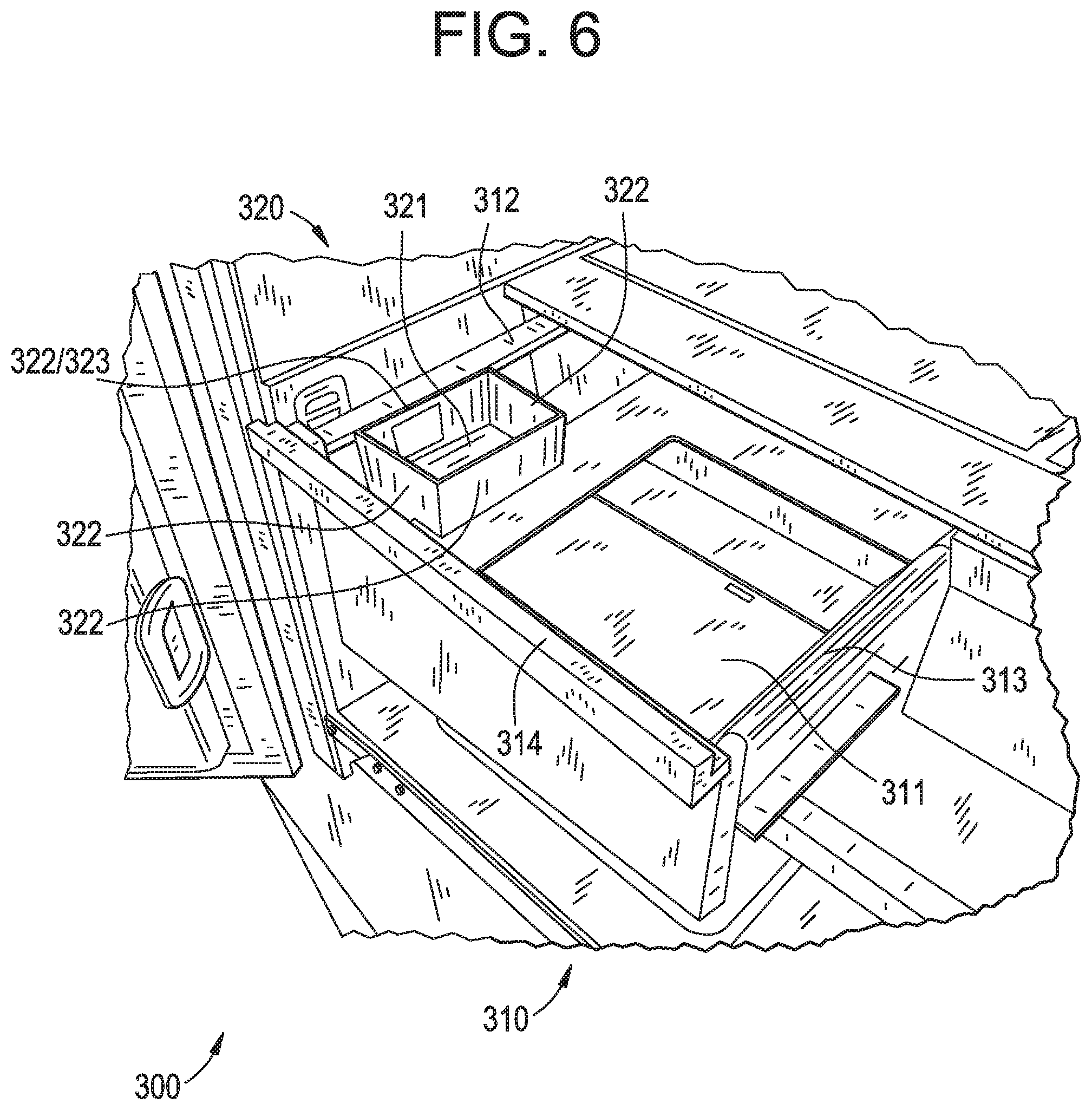 Patent US12492860 Figure 6 – Slidable bin within a refrigerator drawer