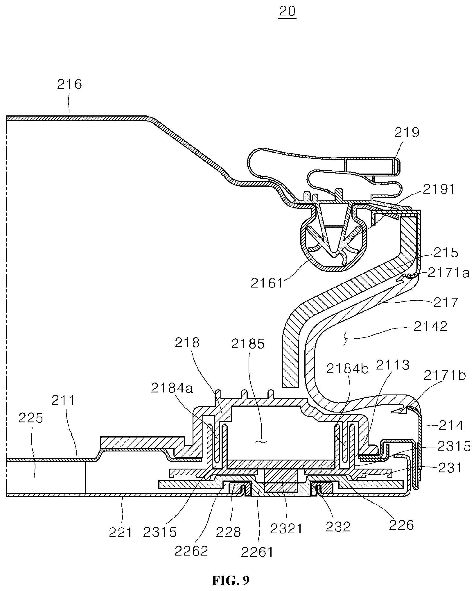 Patent US12492861 Figure 9 – Refrigerator