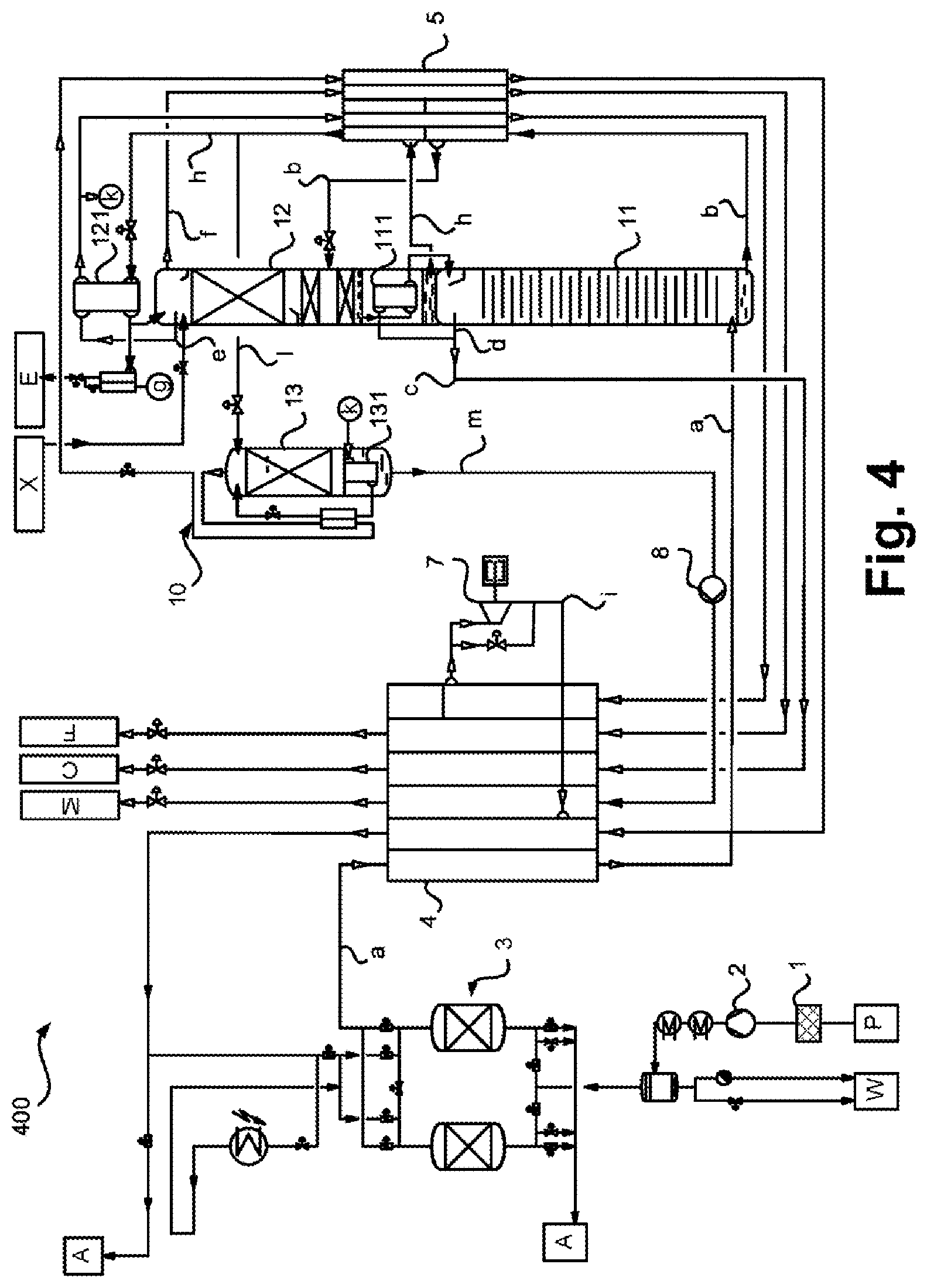 Patent US12492863 Figure 4 – Process and plant for low-temperature separation of air