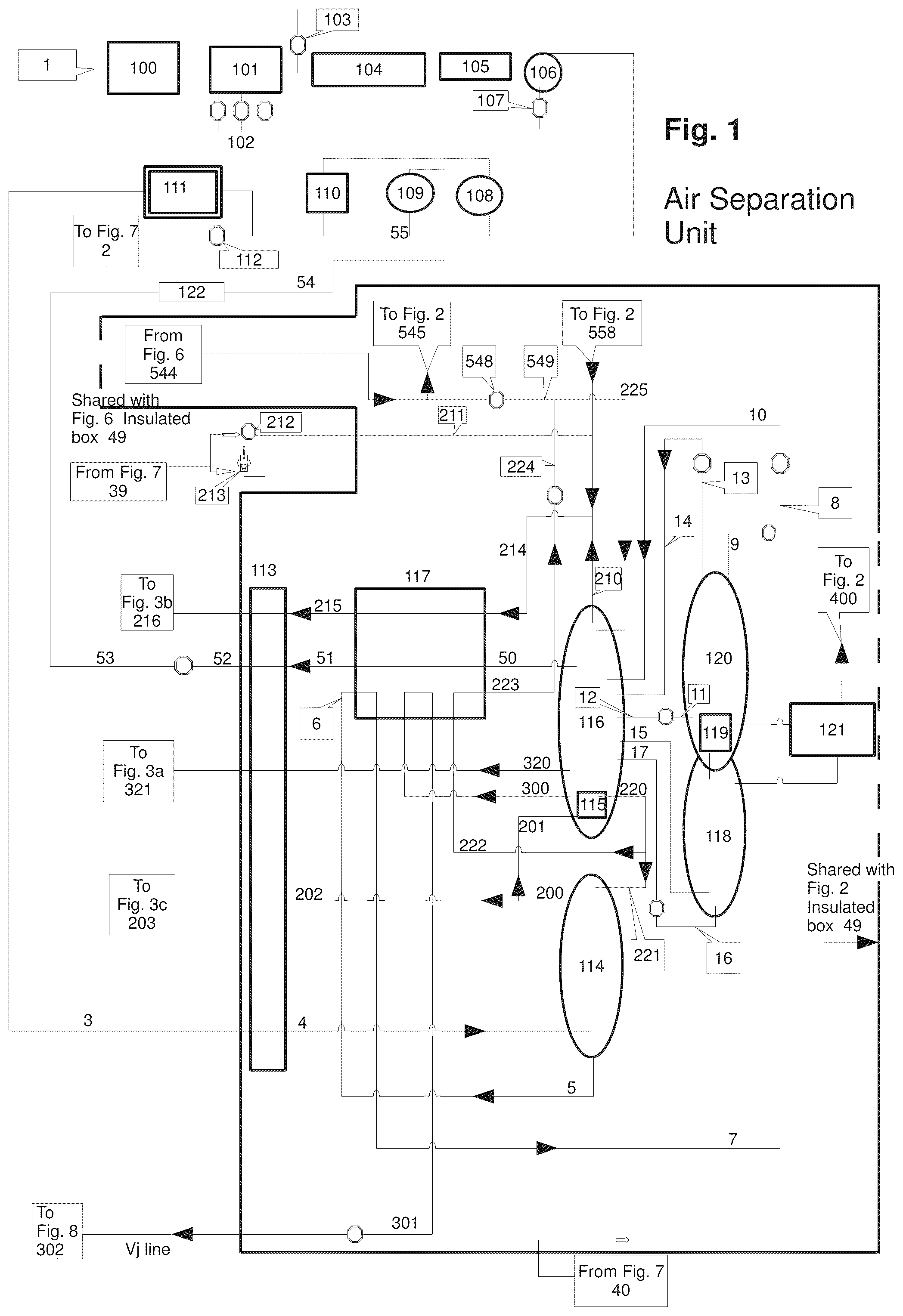 Patent US12492864 — Apparatus and process for liquefying gases — Figure 1
