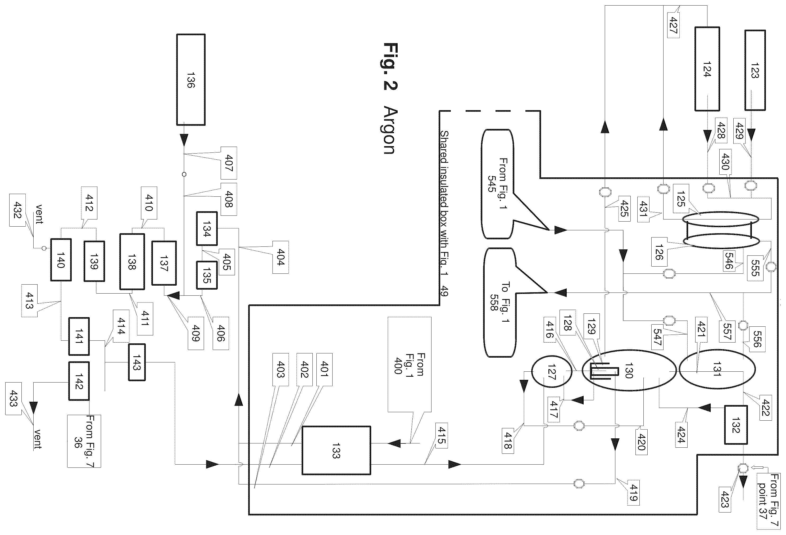 Patent US12492864 Figure 2 – Apparatus and process for liquefying gases