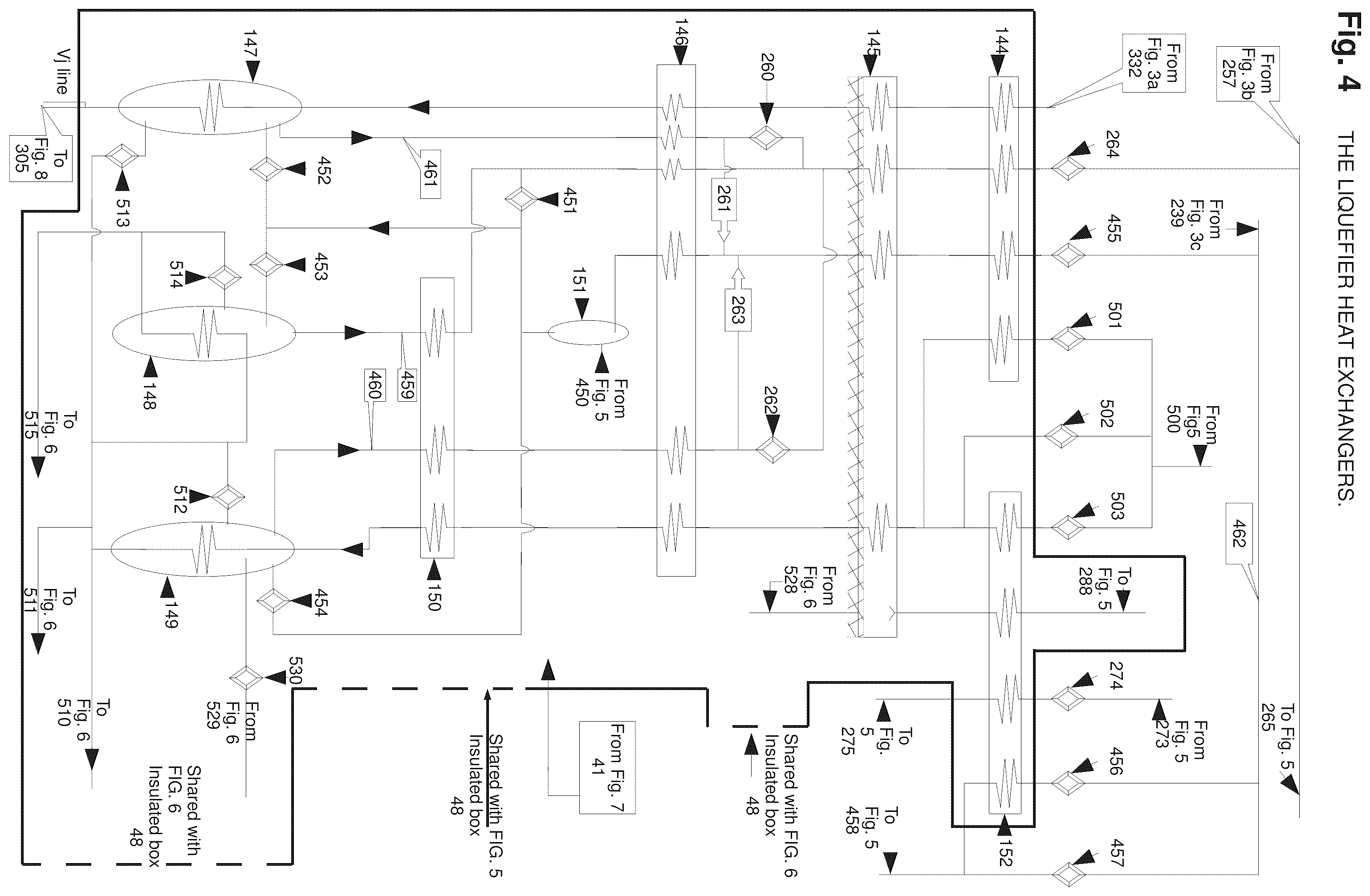 Patent US12492864 Figure 4 – Apparatus and process for liquefying gases
