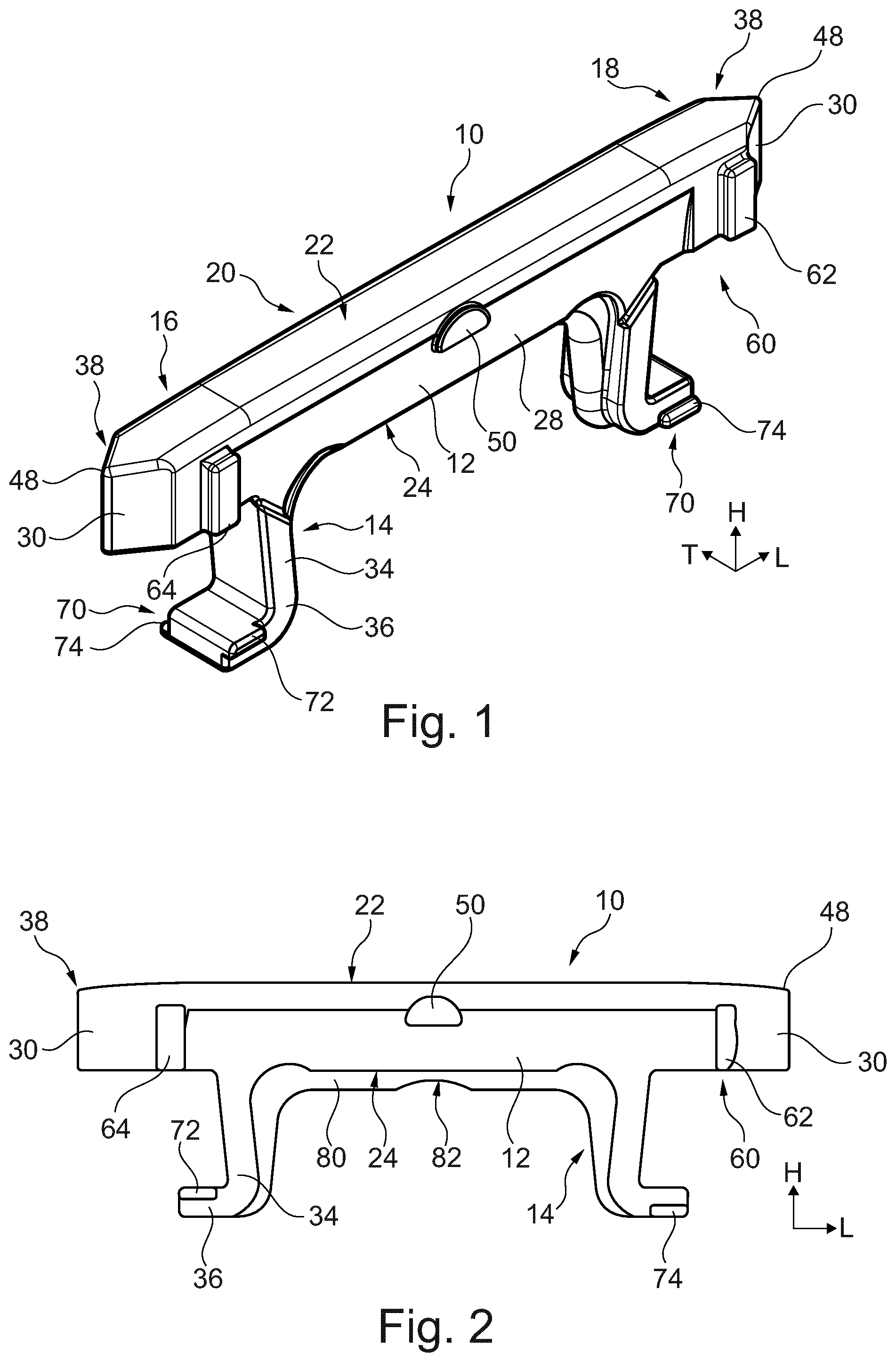 Patent US12492866 Figure 1 – Grate bar for a pelletizing or sintering machine