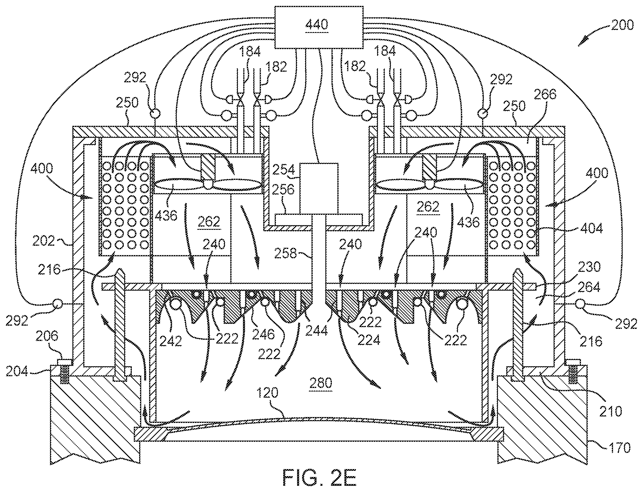 Patent US12492867 Figure 6 – Air shrouds with integrated heat exchanger