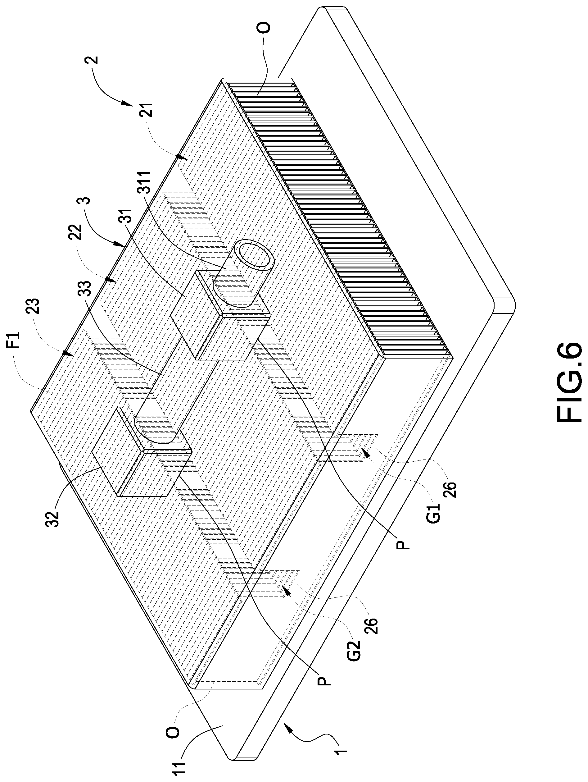 Patent US12492869 Figure 6 – Immersion liquid cooling heat sink