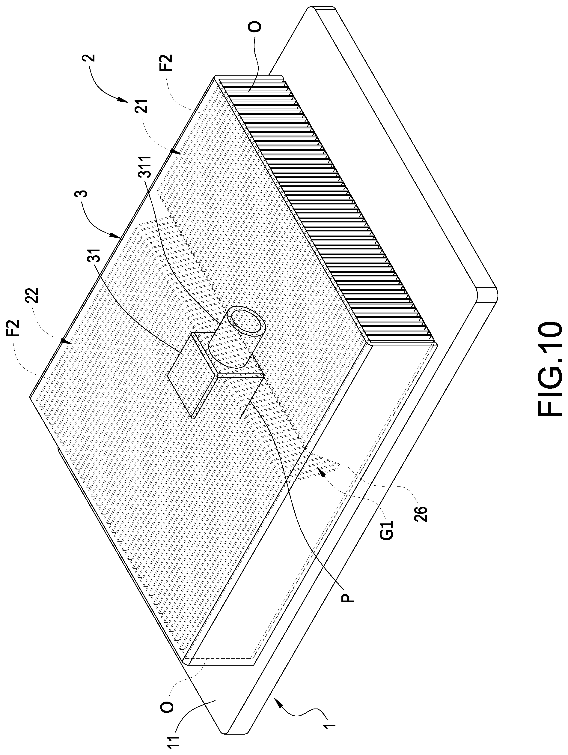 Patent US12492869 Figure 10 – Immersion liquid cooling heat sink