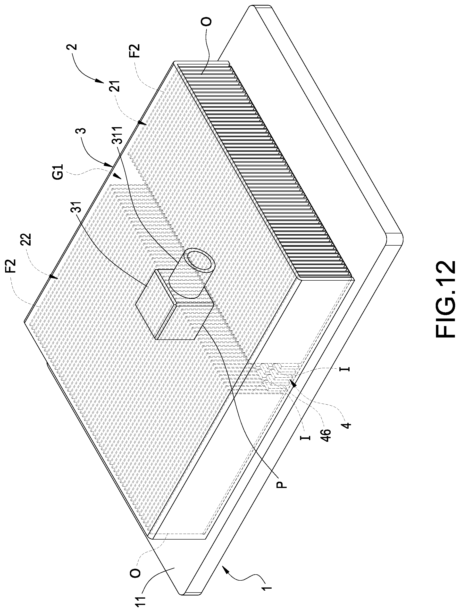 Patent US12492869 Figure 12 – Immersion liquid cooling heat sink