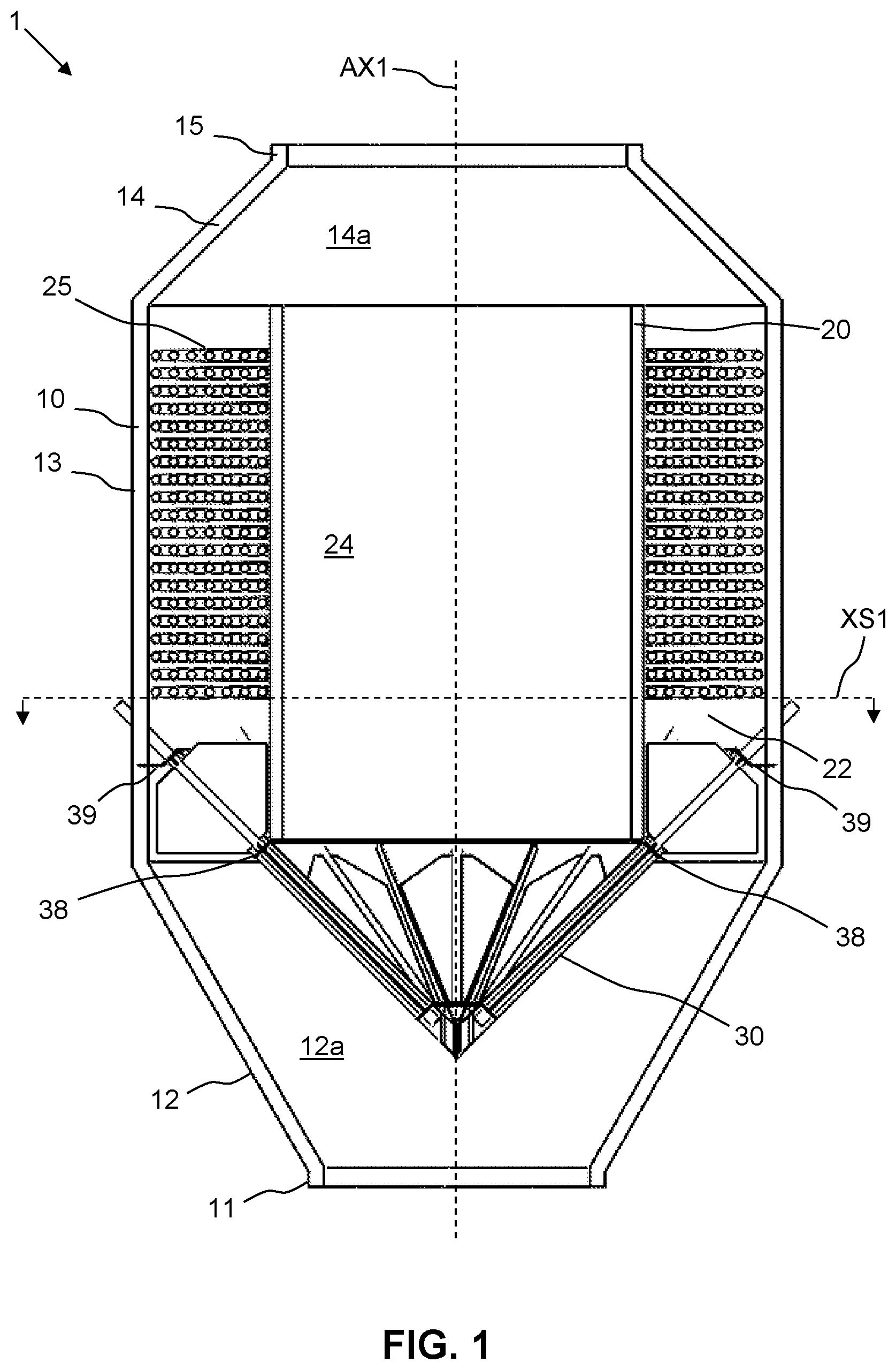 Patent US12492872 Figure 1 – Heat exchange unit