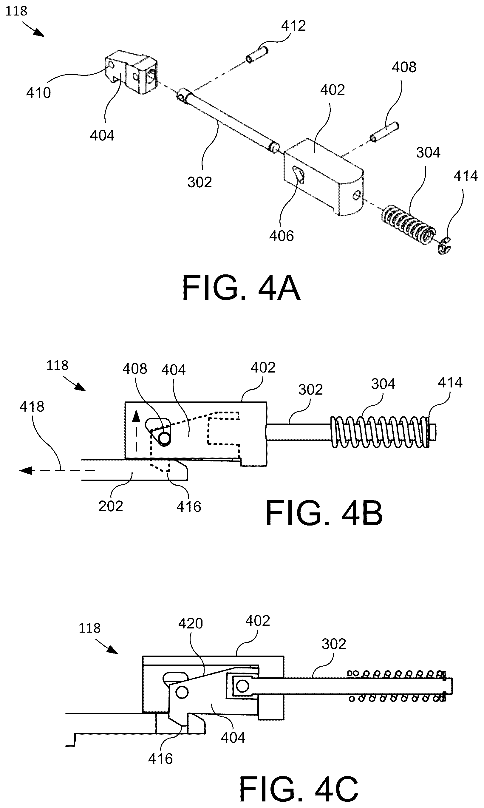 Patent US12492873 Figure 4 – Delayed blowback system for a firearm