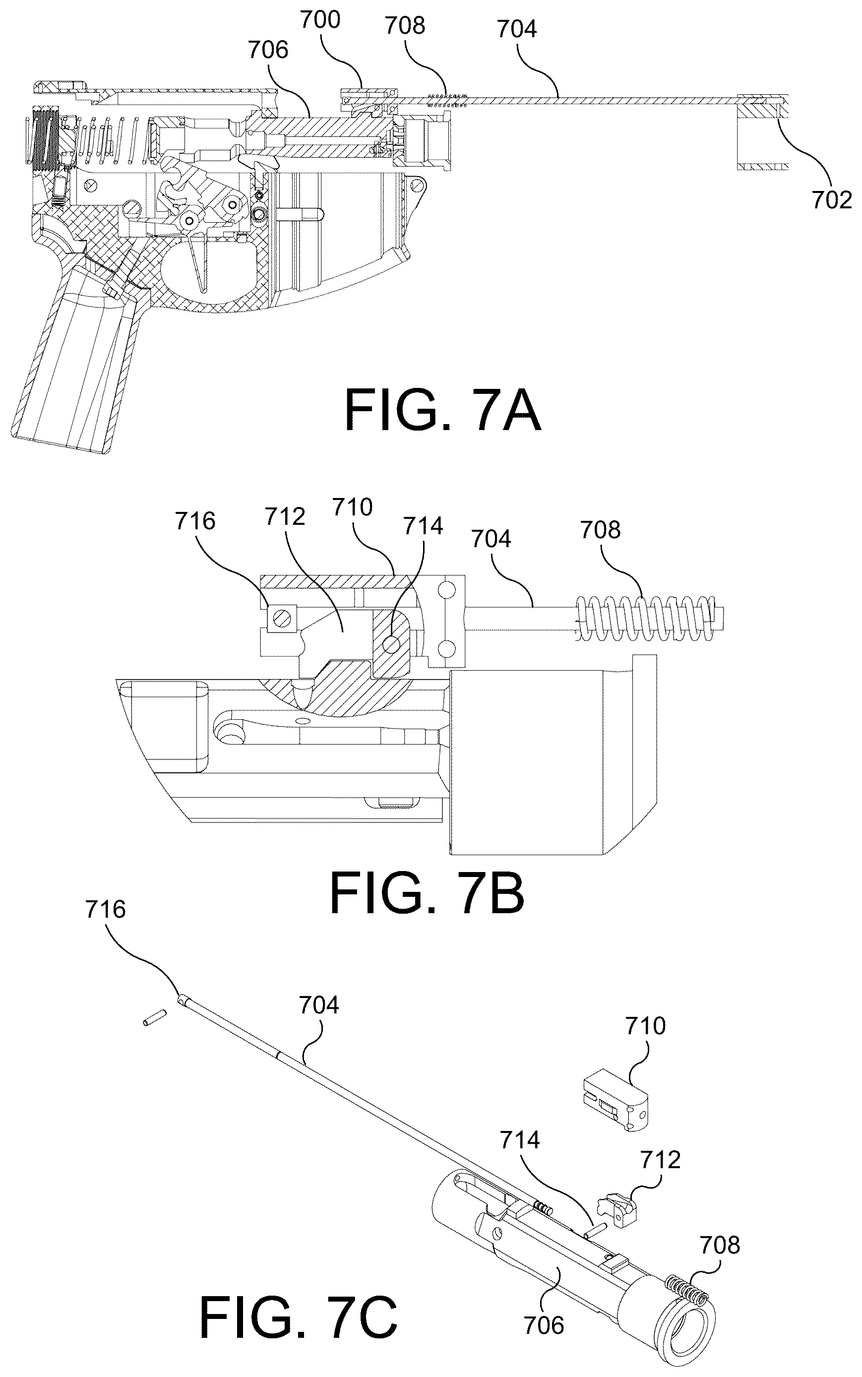 Patent US12492873 Figure 7 – Delayed blowback system for a firearm