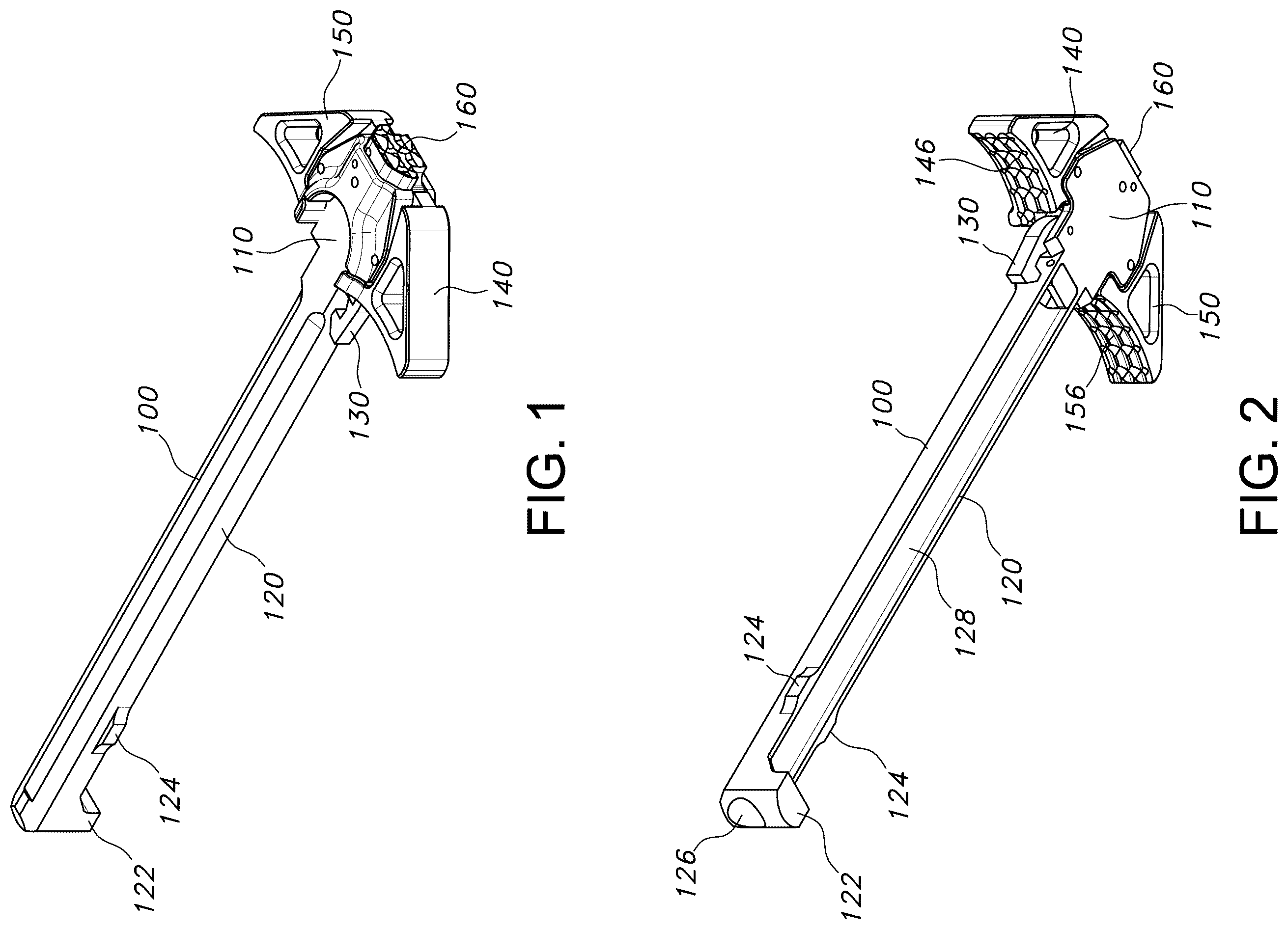 Patent US12492874 Figure 1 – Charging handle for a firearm